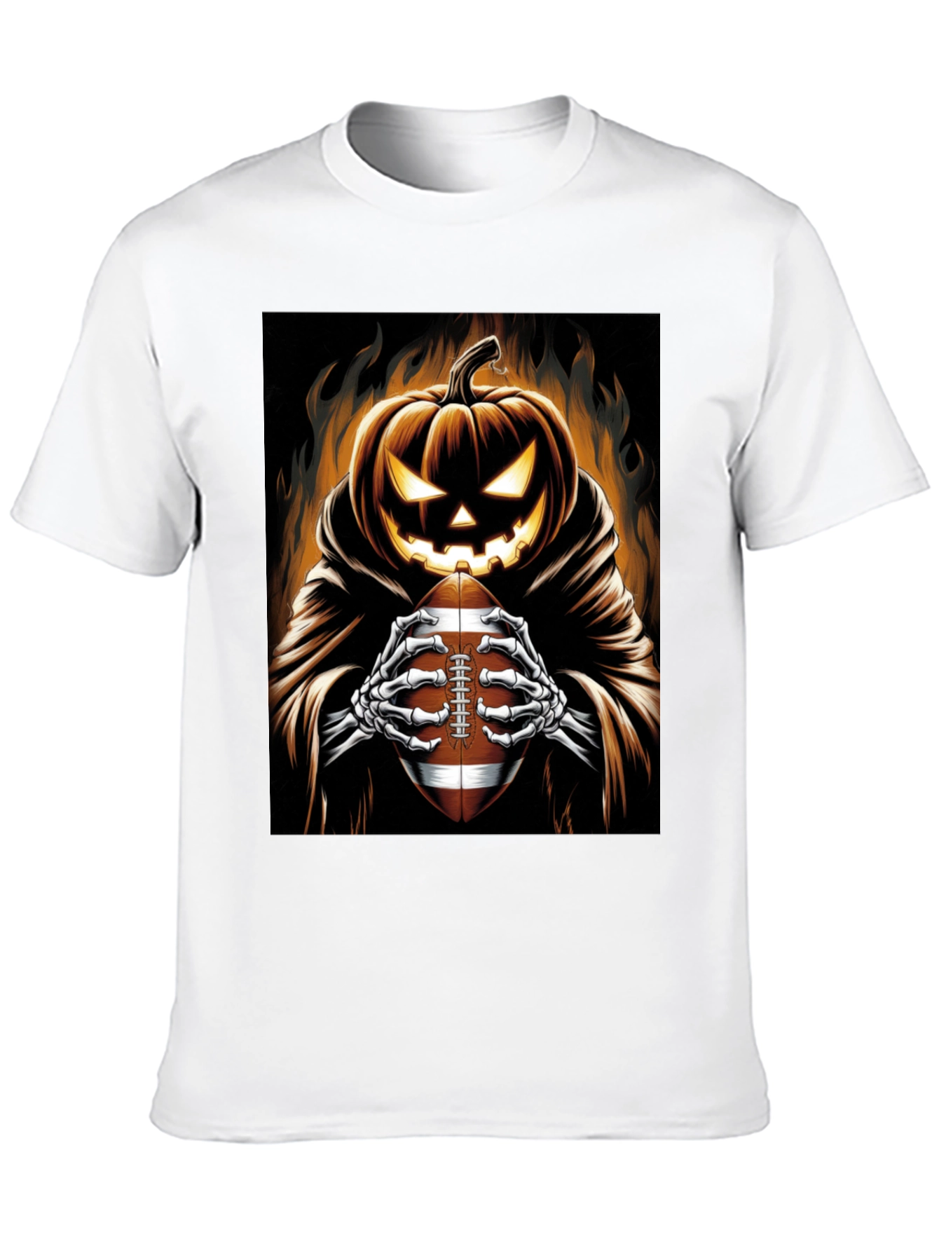 Halloween Football Pumpkin T-Shirt