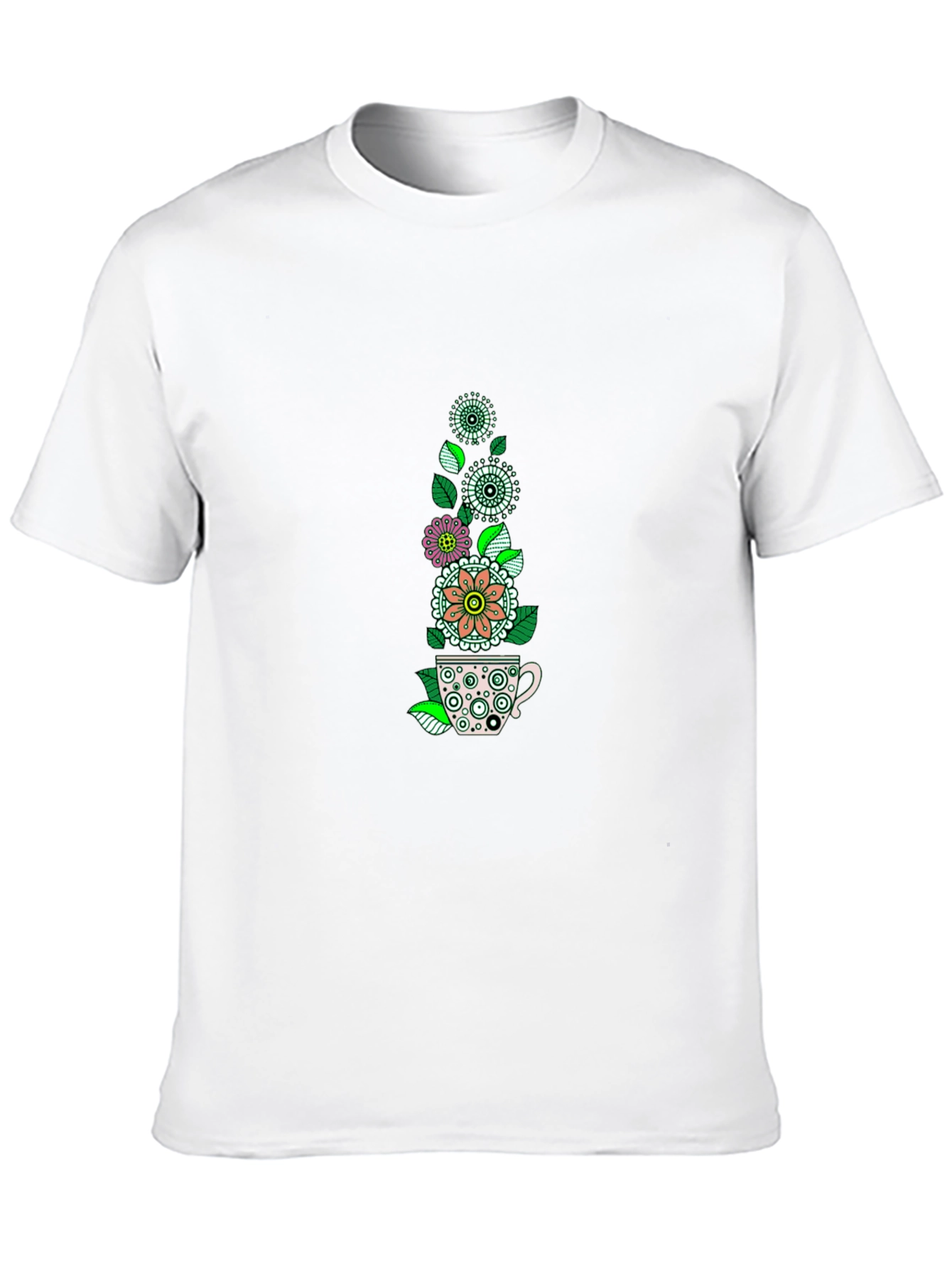 Floral Teacup Graphic T-Shirt