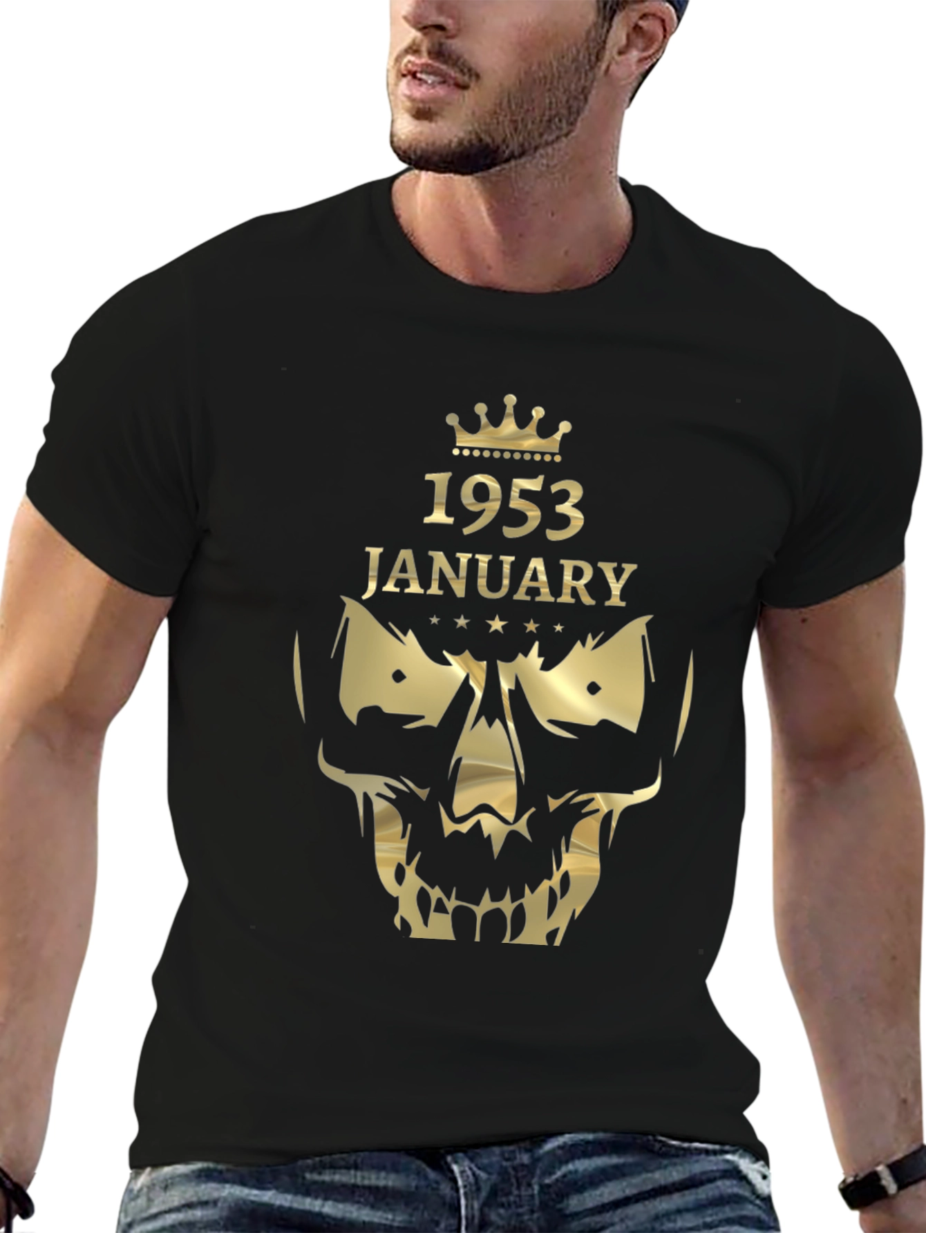 1953 January Graphic Tee - Skull Crown