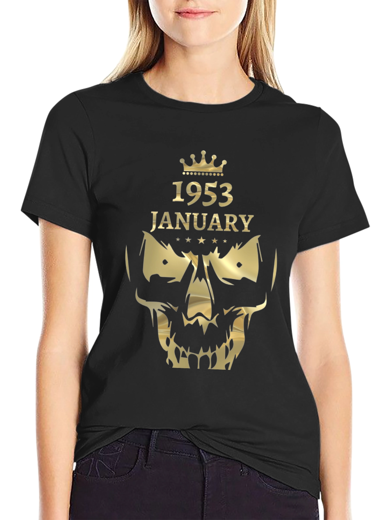 1953 January Graphic Tee - Skull Crown