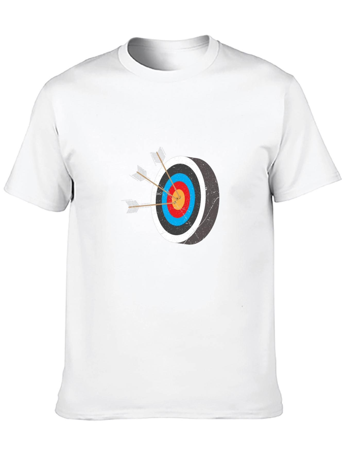 Archery Target Graphic Tee - Black Cotton T-Shirt
