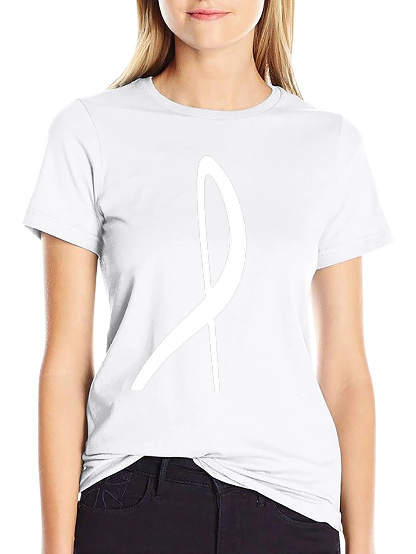 Modern Black T-Shirt with Abstract White Graphic