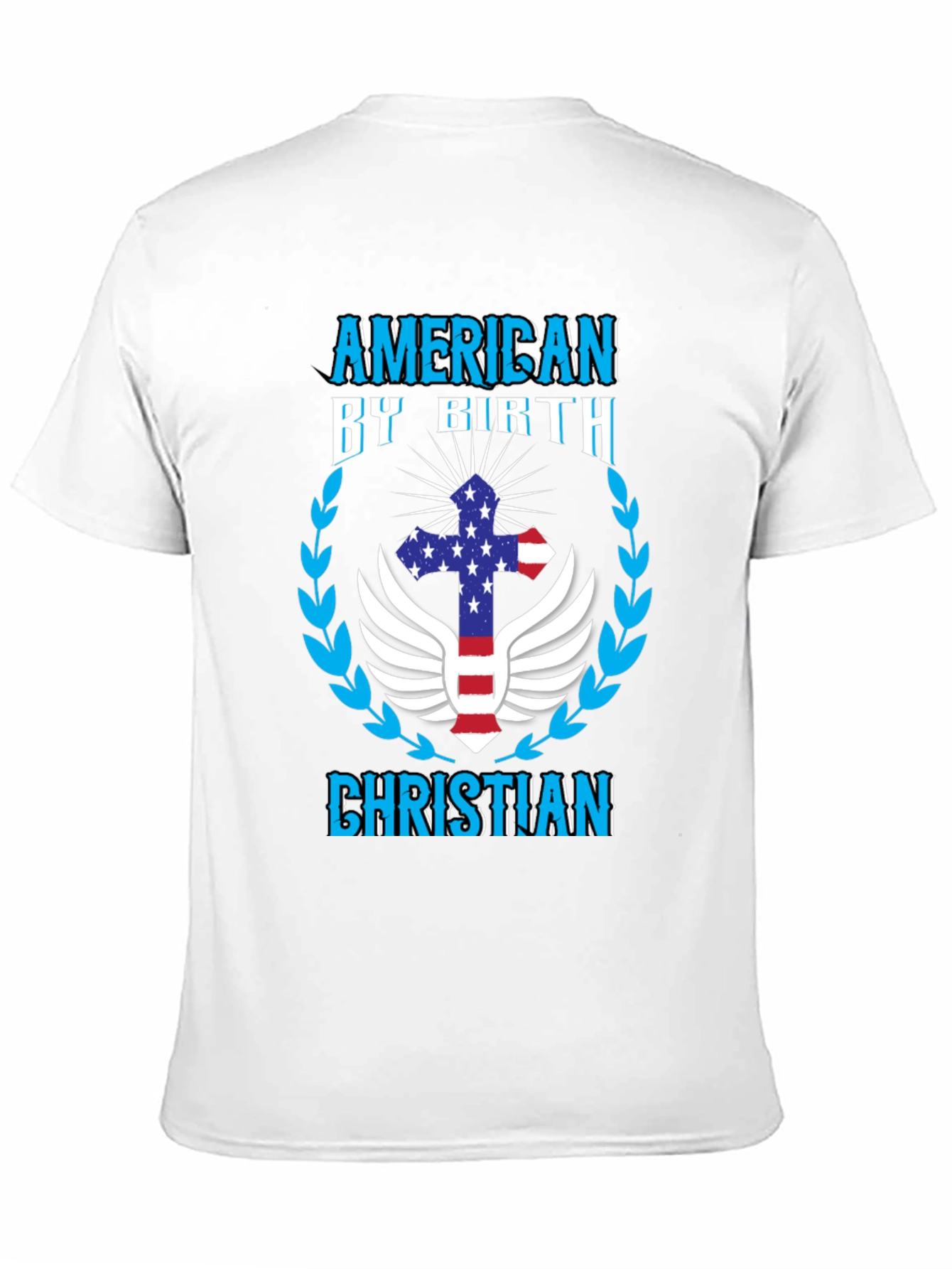 American by Birth Christian Black Graphic Tee