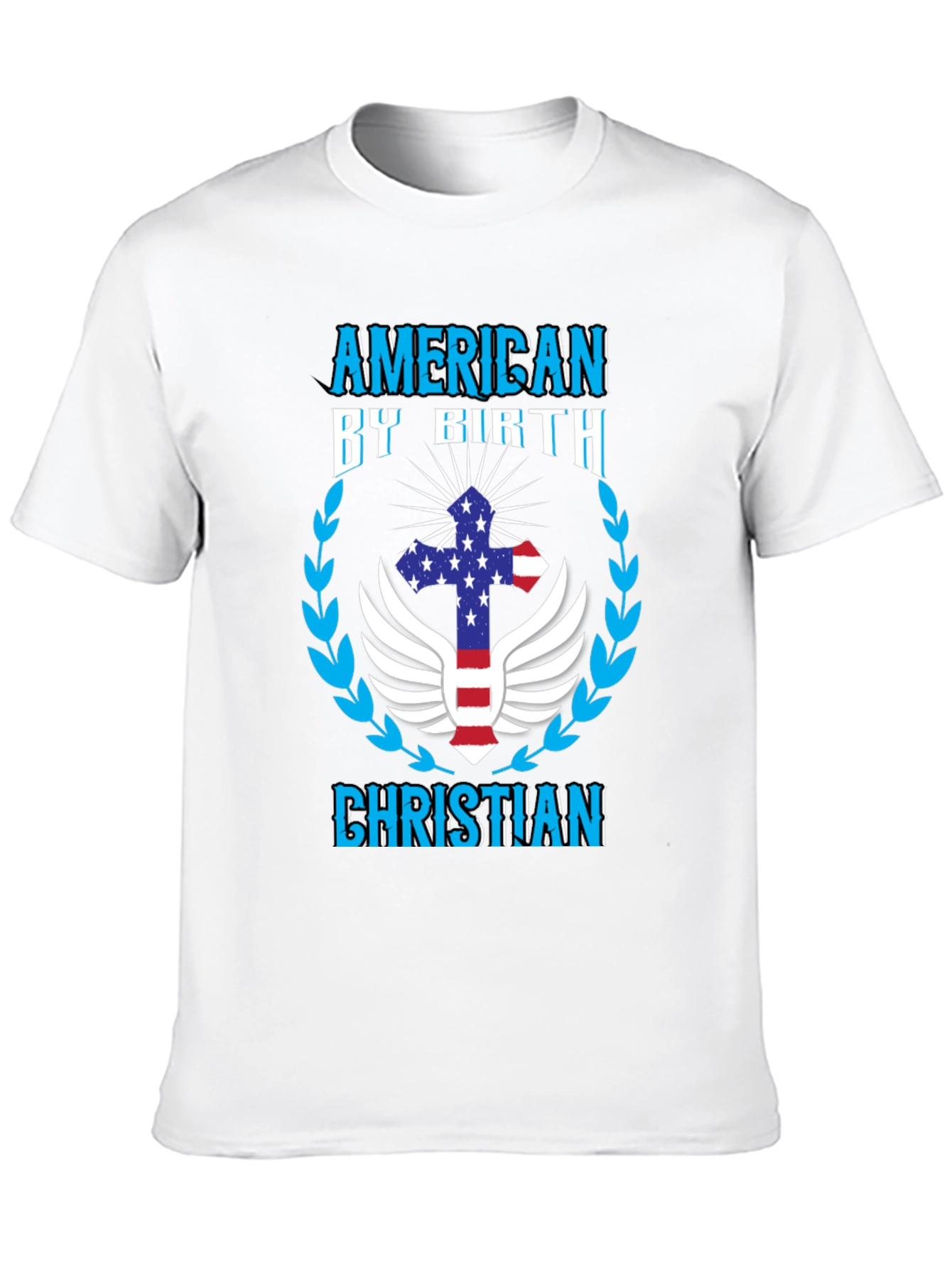 American by Birth Christian Black Graphic Tee