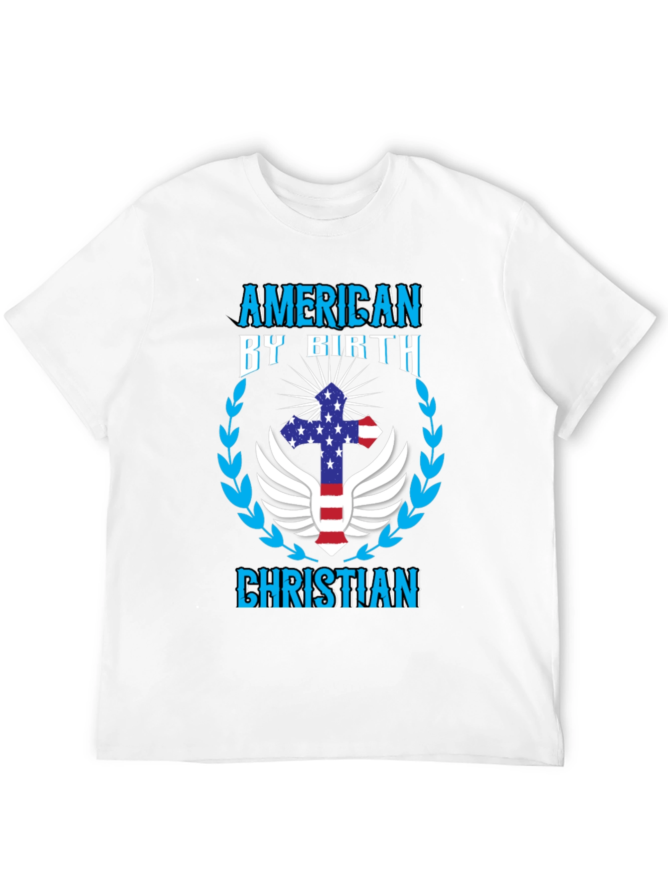 American by Birth Christian Black Graphic Tee