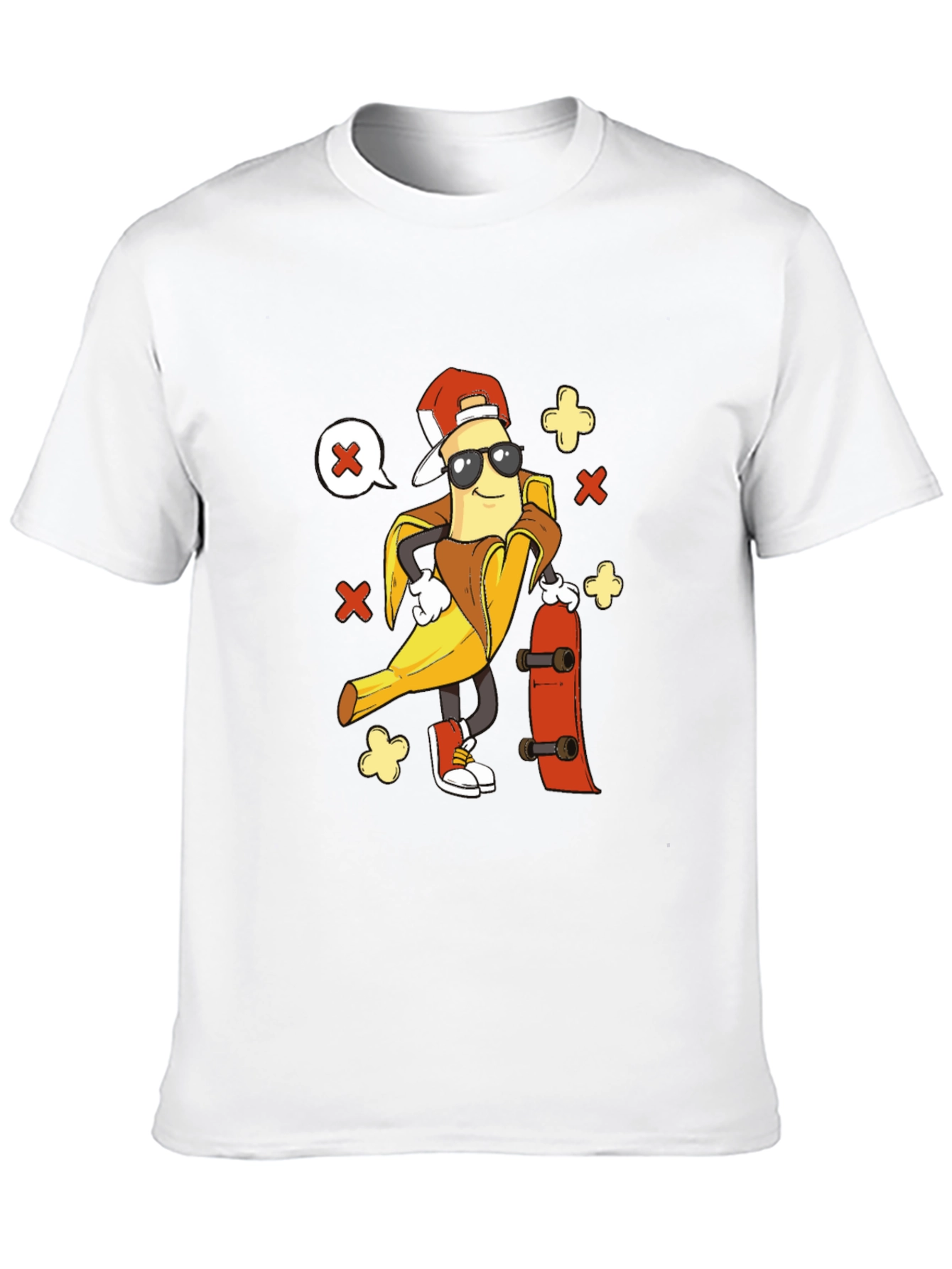 Cool Banana Skater T-Shirt - Black Cotton Tee