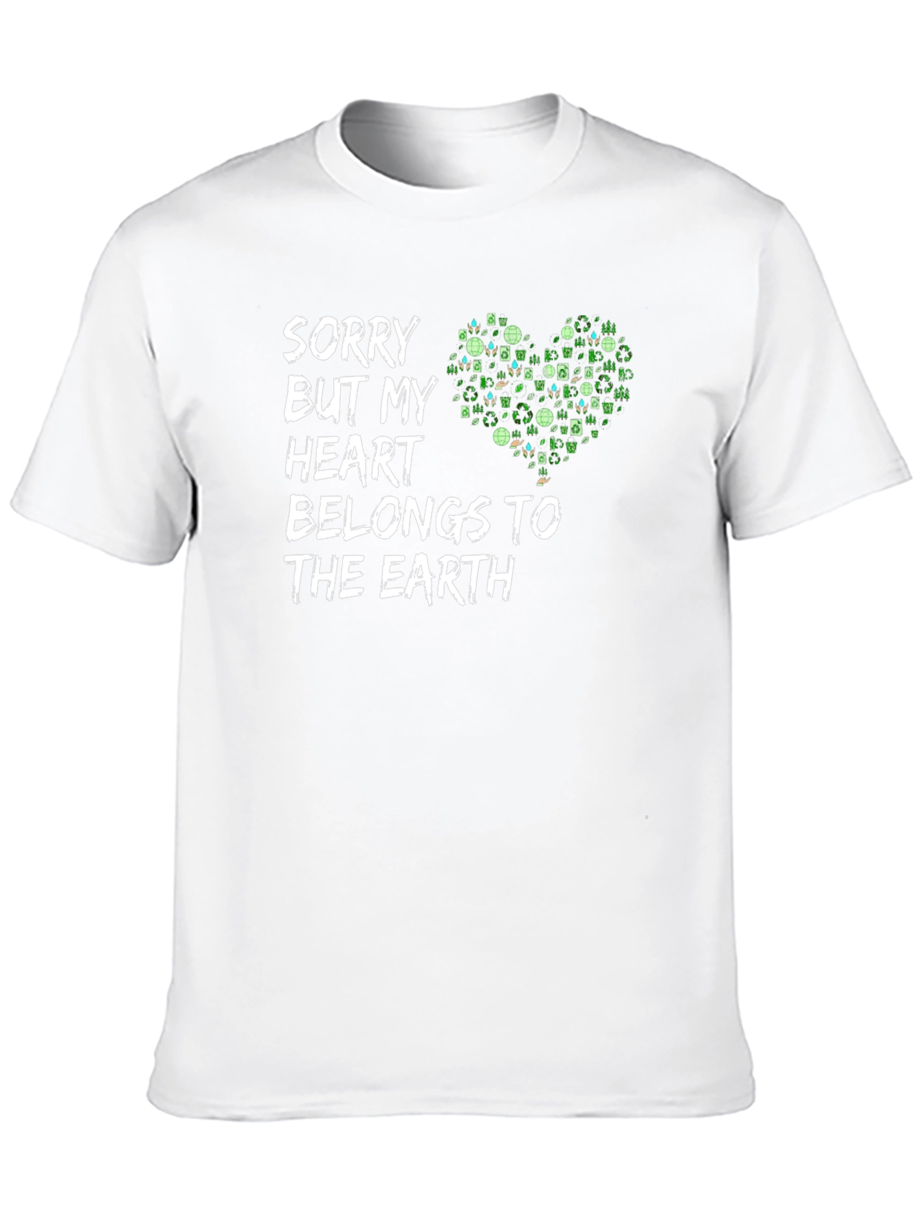 Earth Lover Graphic T-Shirt - Heart Belongs to Earth
