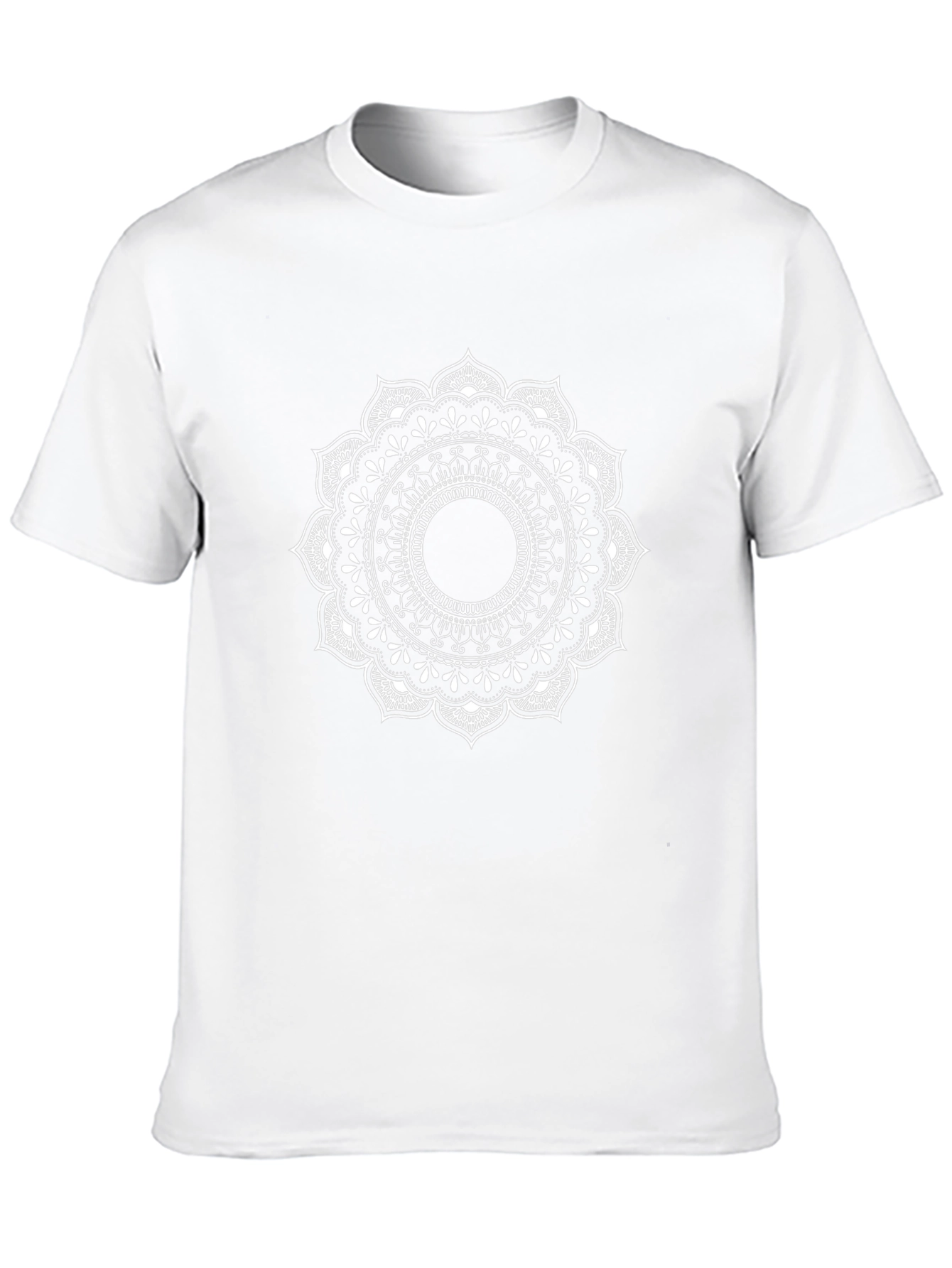 Mandala Graphic Tee - Black Cotton Casual Shirt
