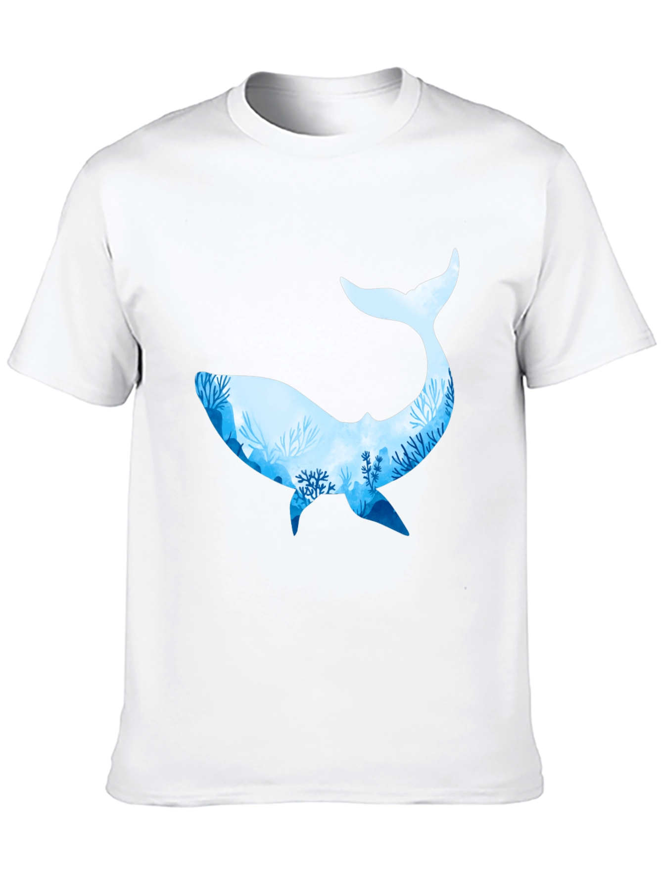 Whale Silhouette Black T-Shirt