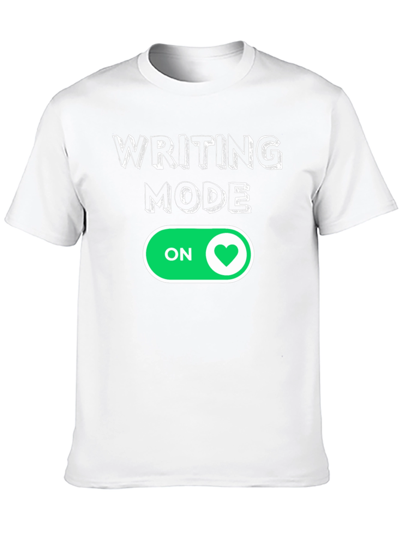 Writing Mode ON Heart T-Shirt
