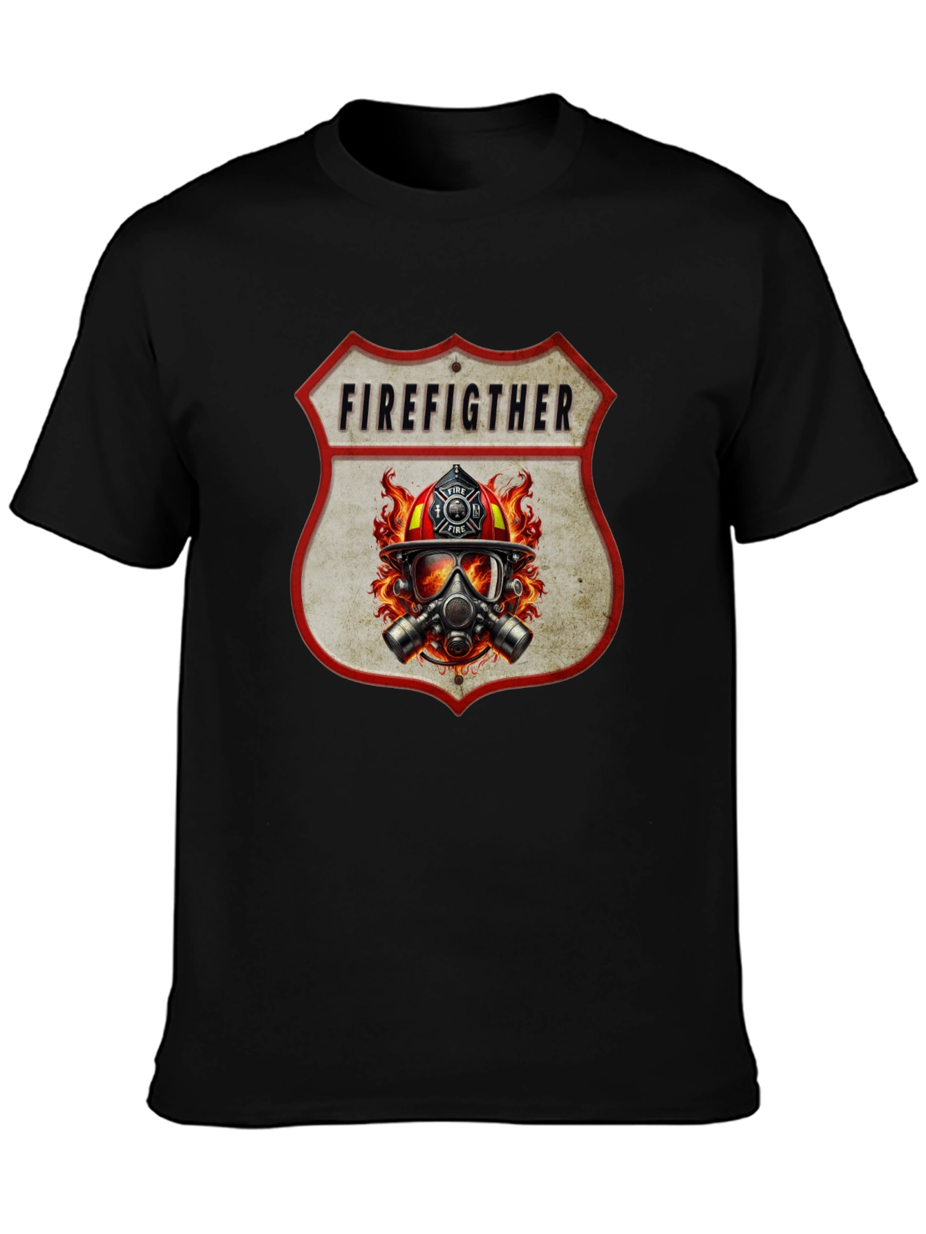 Firefighter Graphic Tee - Shield Design