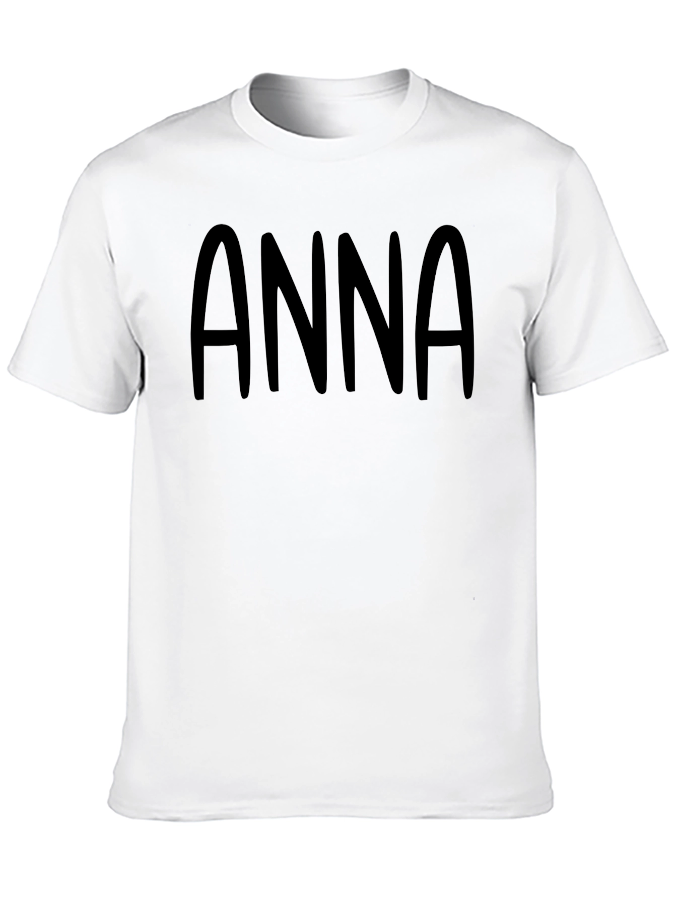Personalized ANNA Black T-Shirt - Custom Name Tee