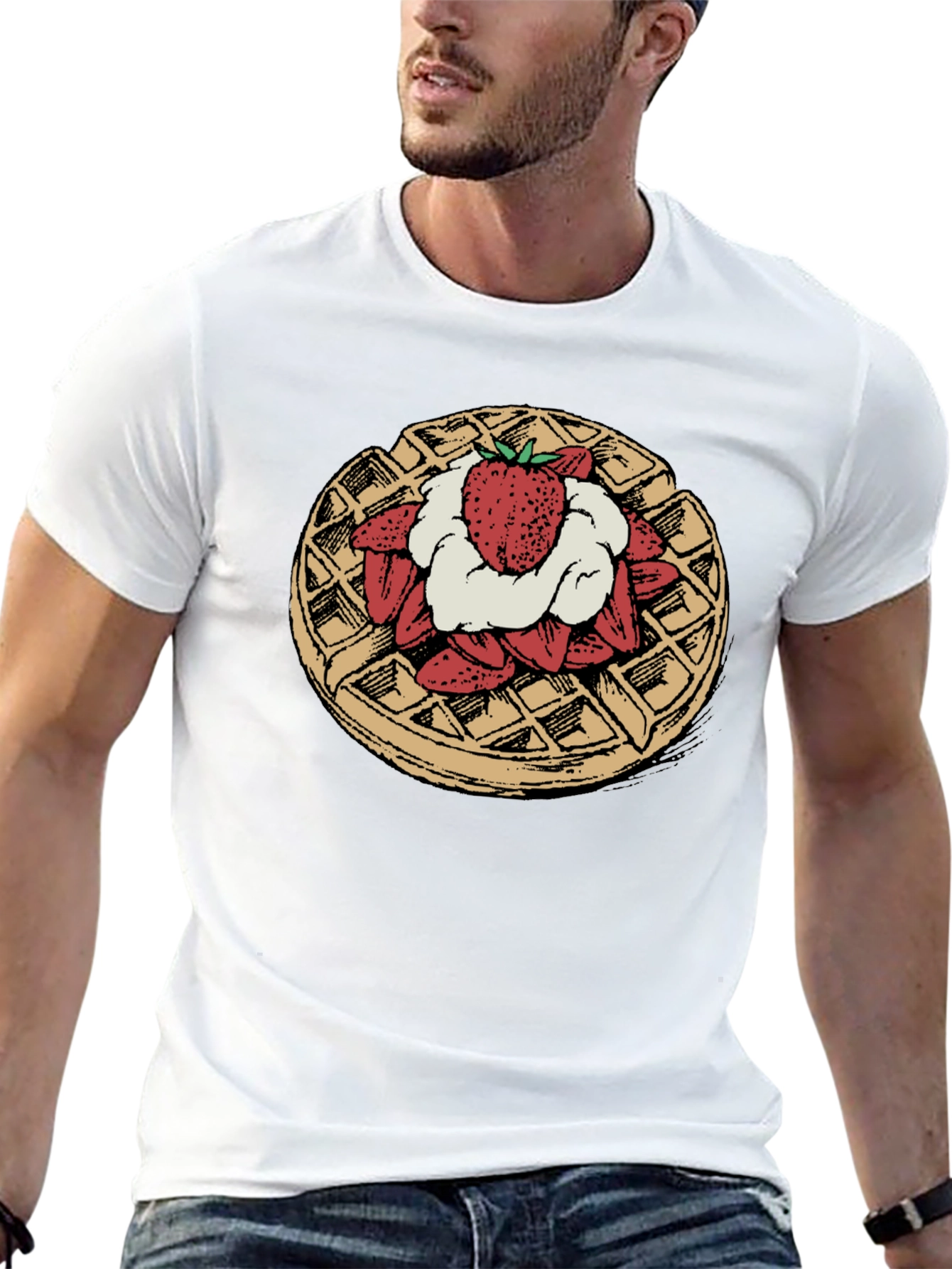 Waffle & Strawberries Graphic Tee
