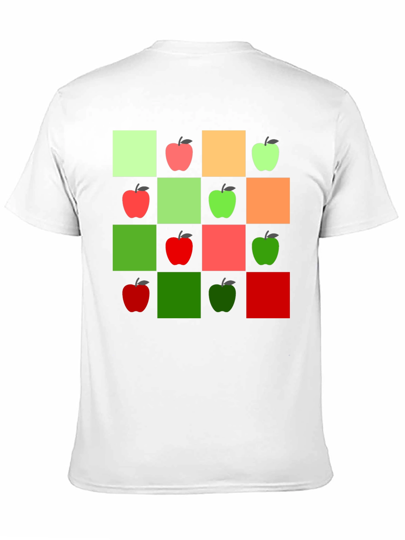 Geometric Apple Pattern T-Shirt