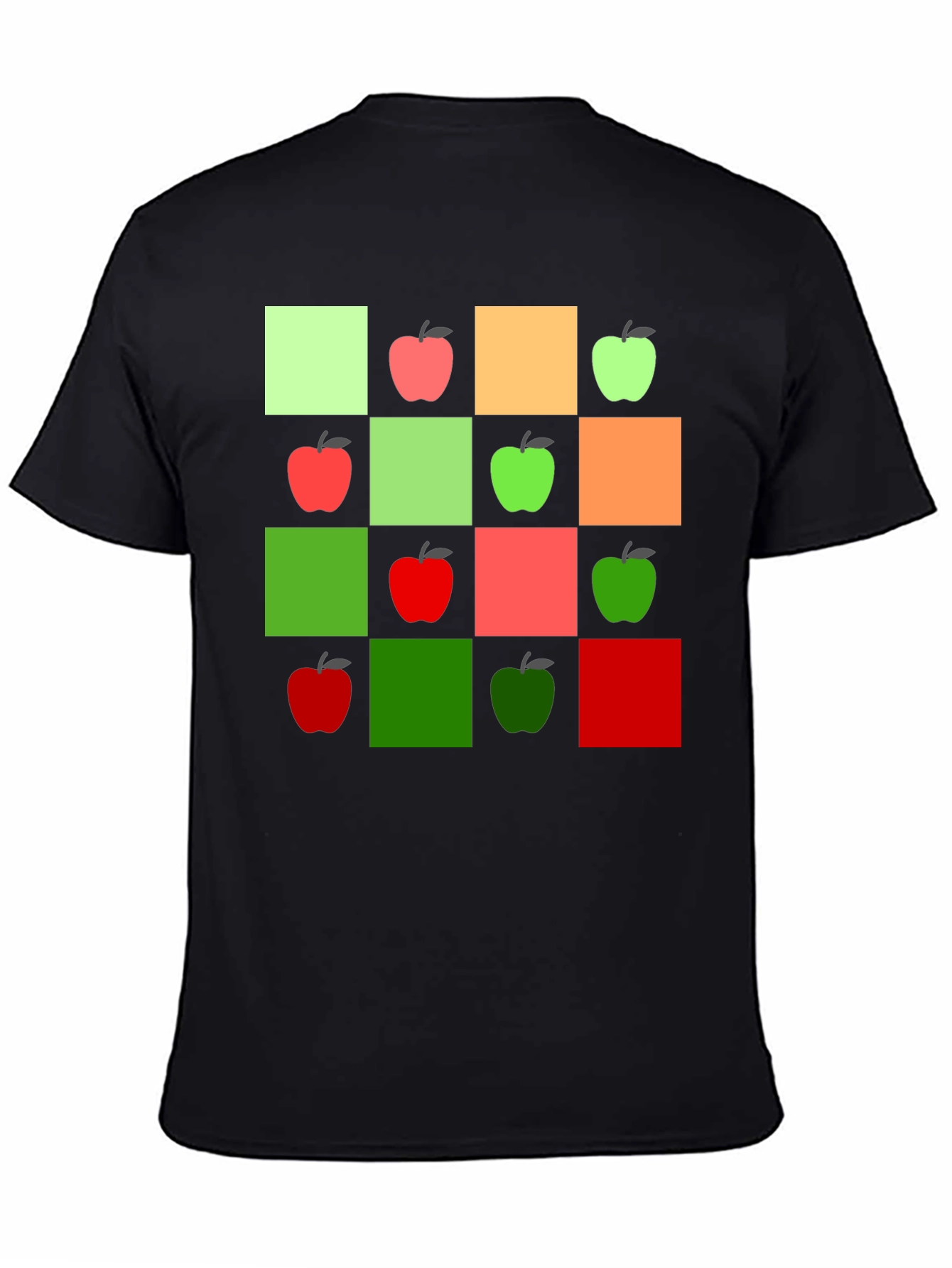 Geometric Apple Pattern T-Shirt
