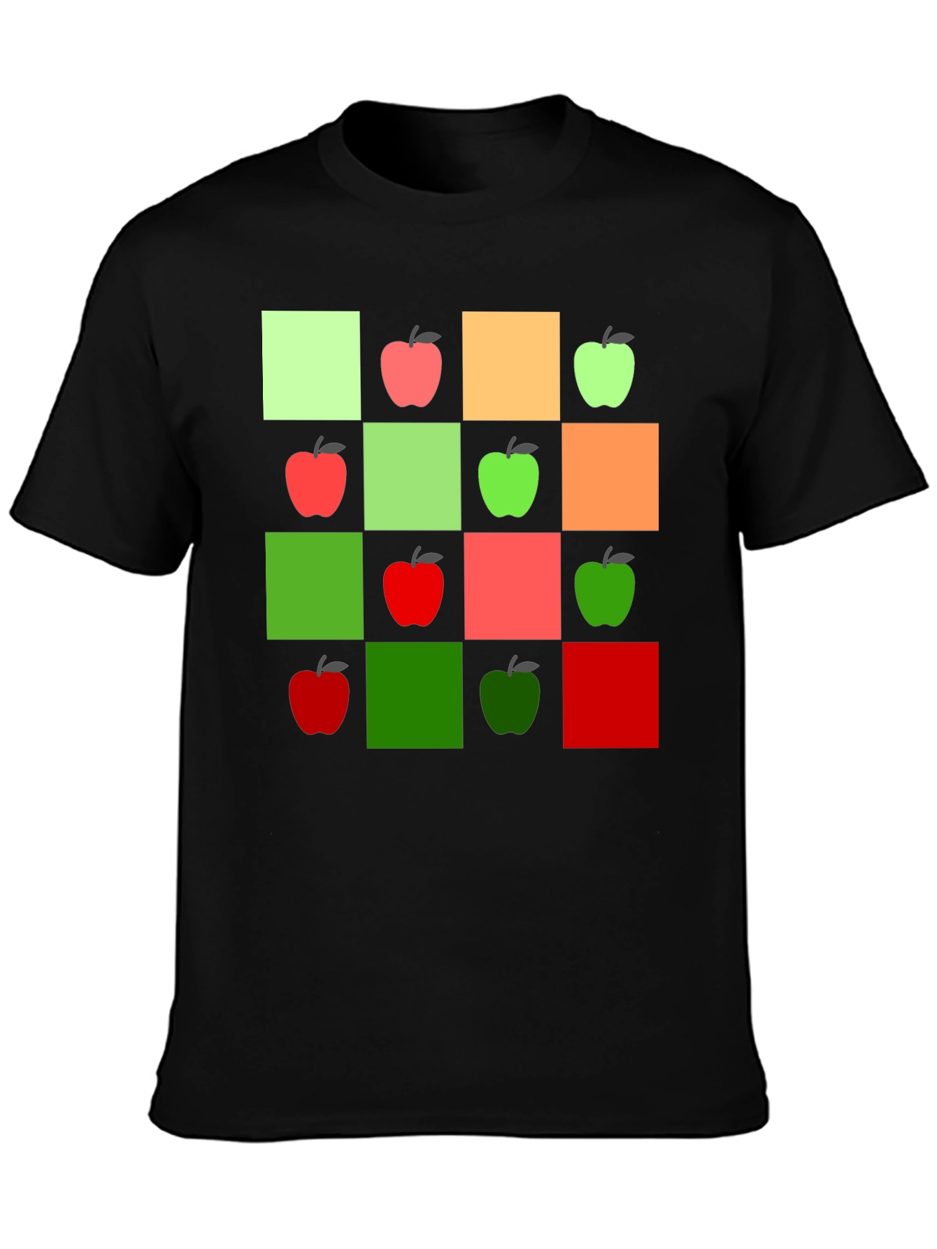 Geometric Apple Pattern T-Shirt