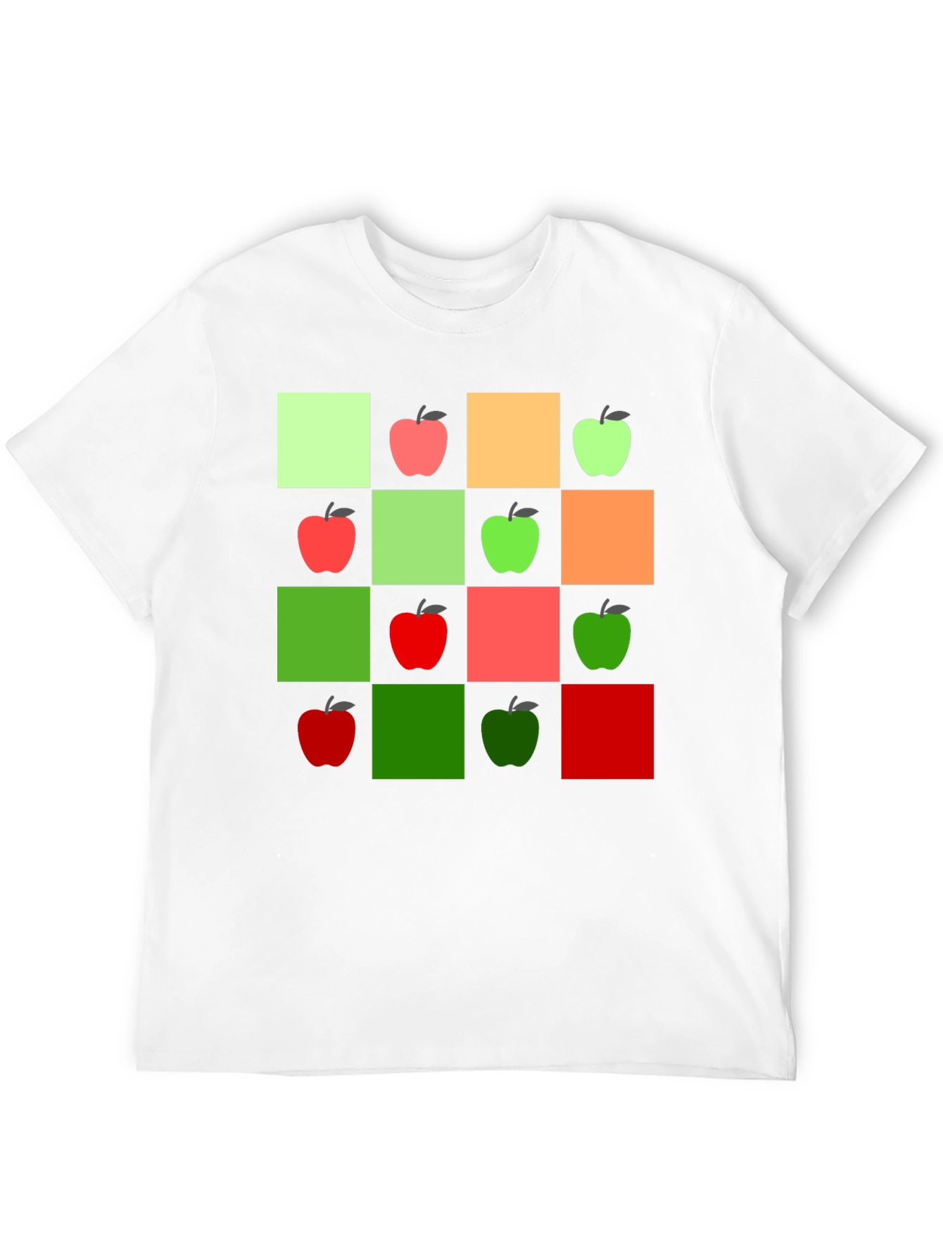 Geometric Apple Pattern T-Shirt