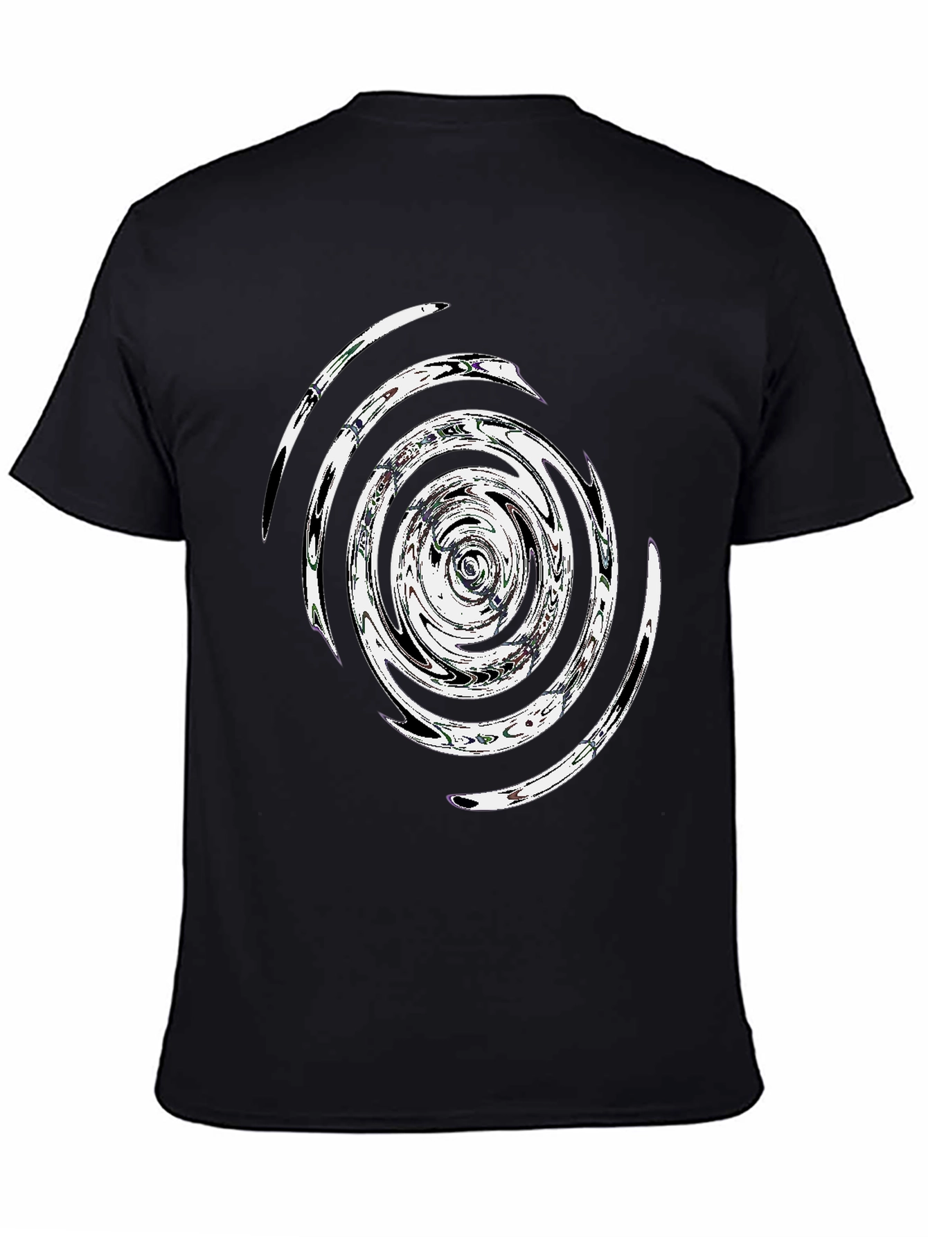 Abstract Swirl Graphic Tee - Mens Black T-Shirt