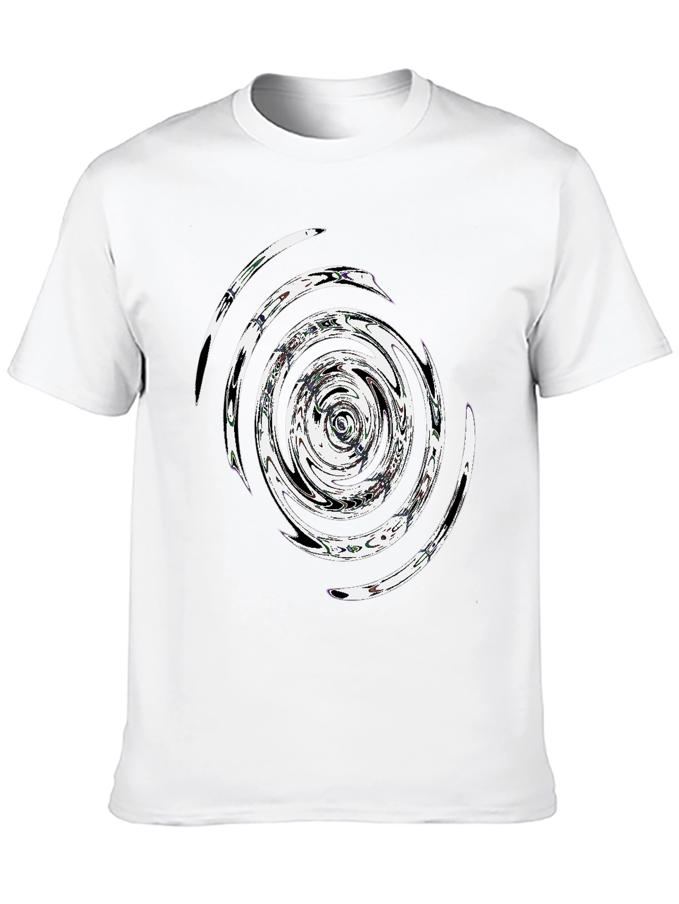 Abstract Swirl Graphic Tee - Mens Black T-Shirt