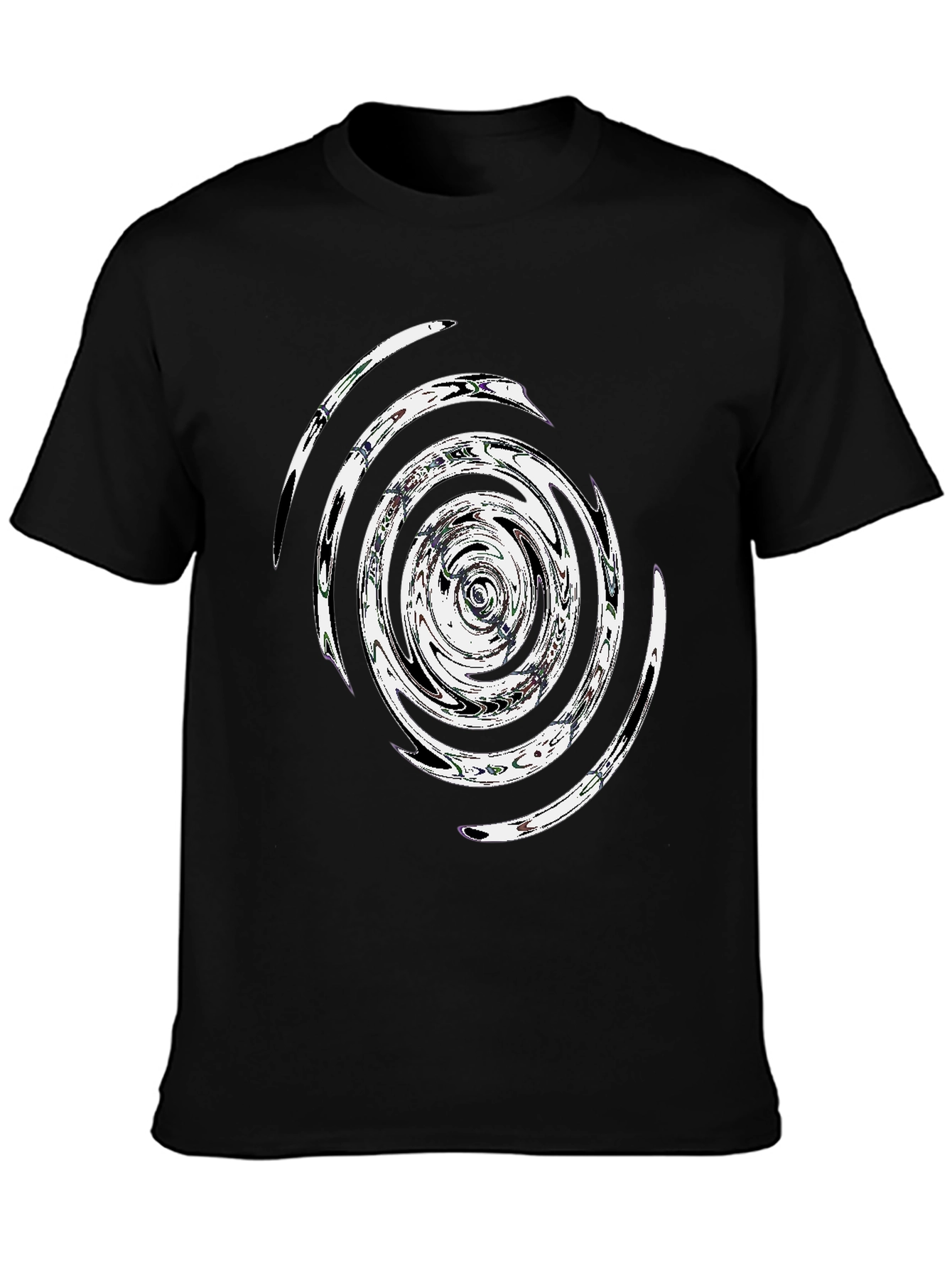 Abstract Swirl Graphic Tee - Mens Black T-Shirt