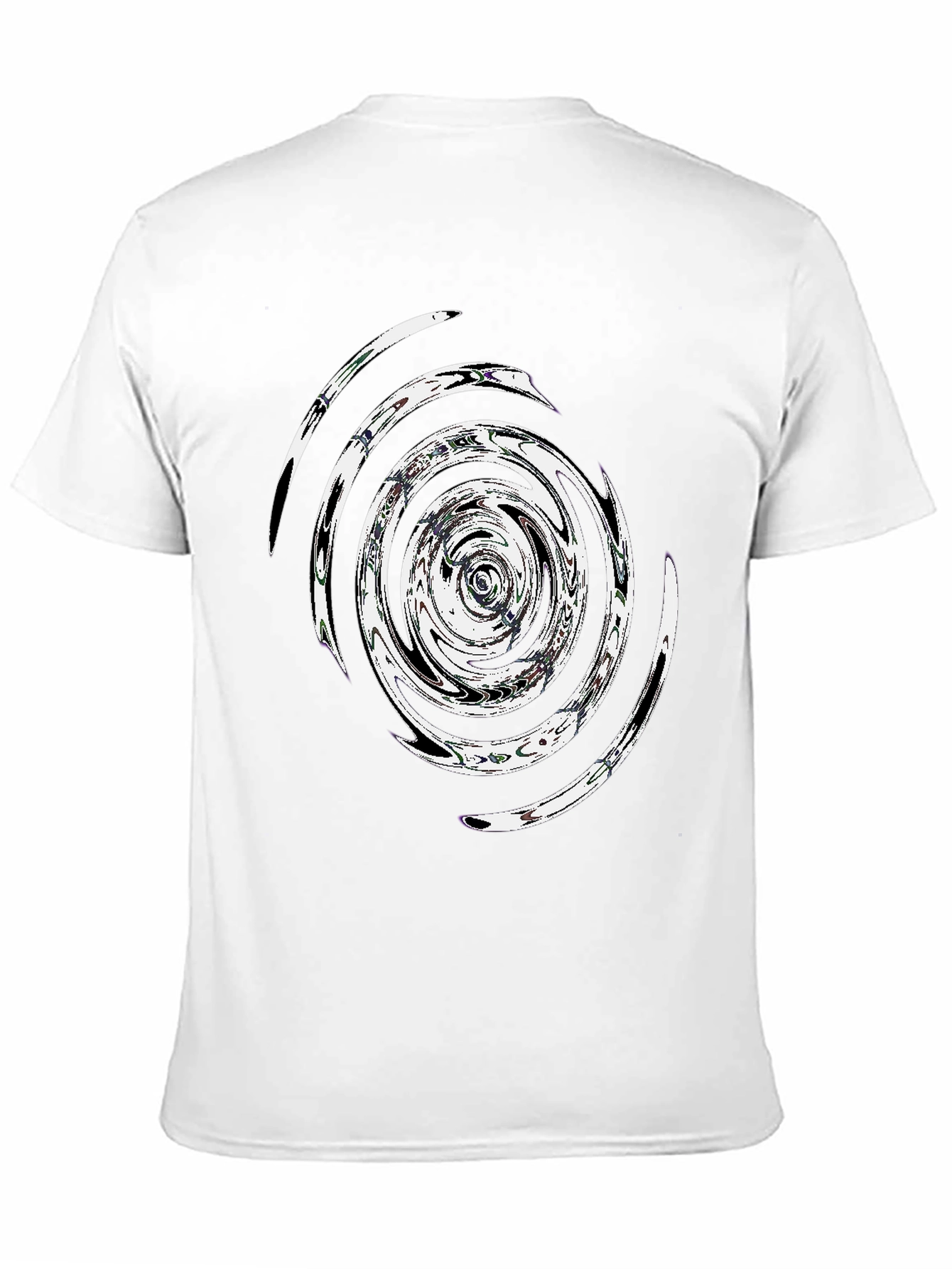 Abstract Swirl Graphic Tee - Mens Black T-Shirt