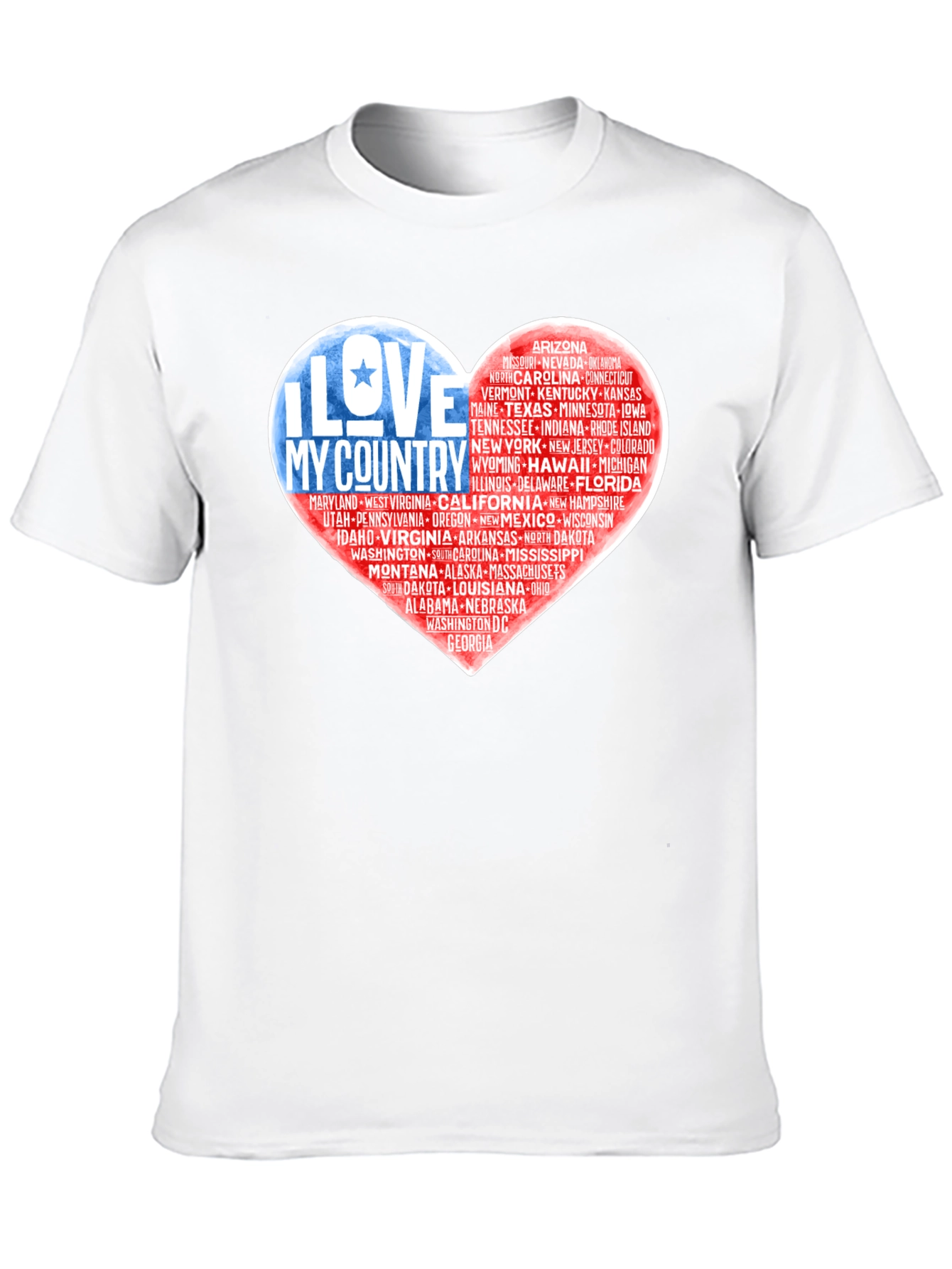 I Love My Country States Heart T-Shirt