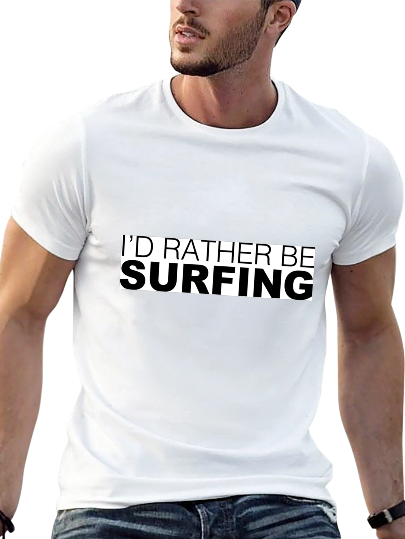 Id Rather Be Surfing T-Shirt - Black