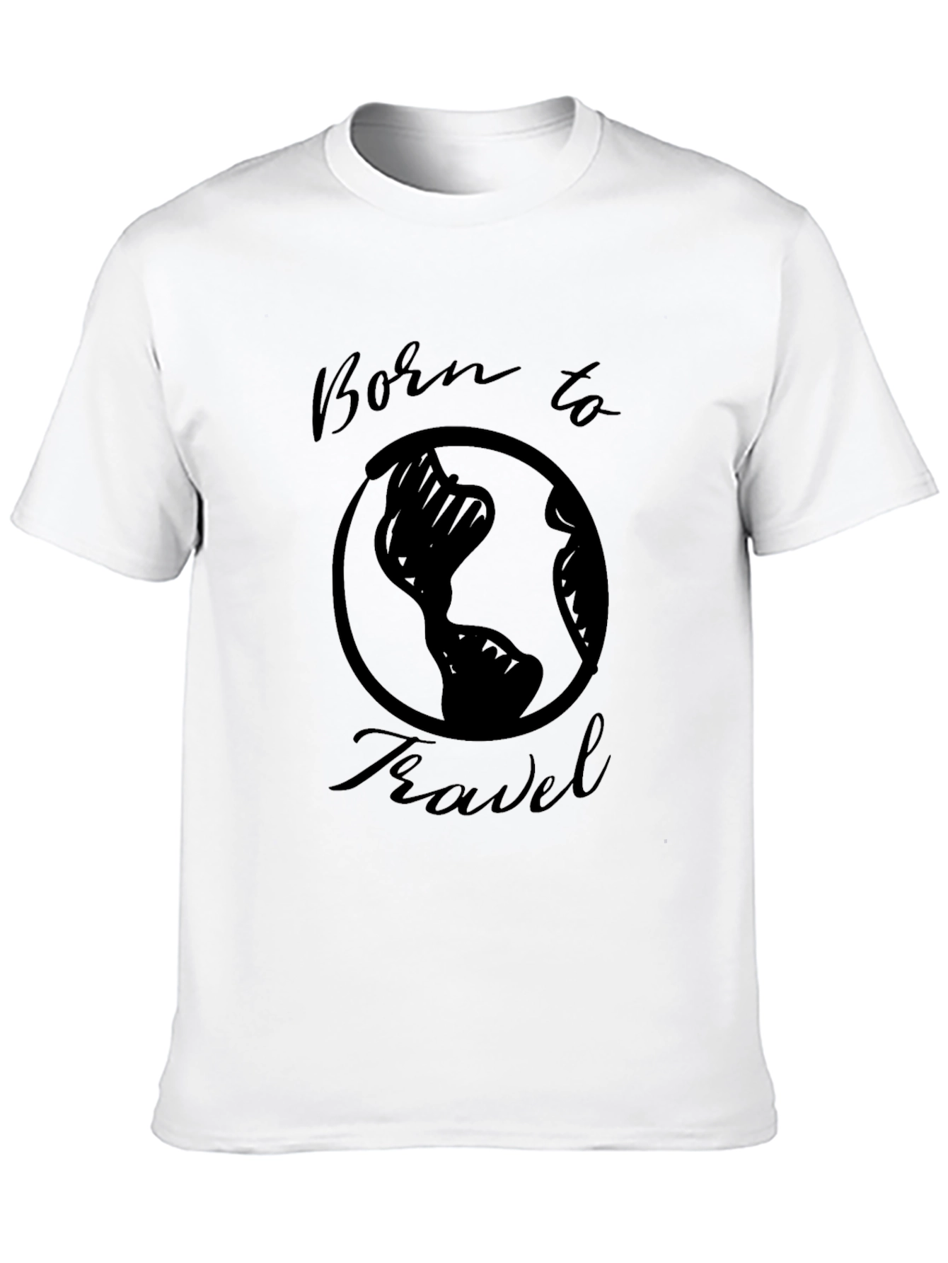 Born to Travel Graphic Tee - Black