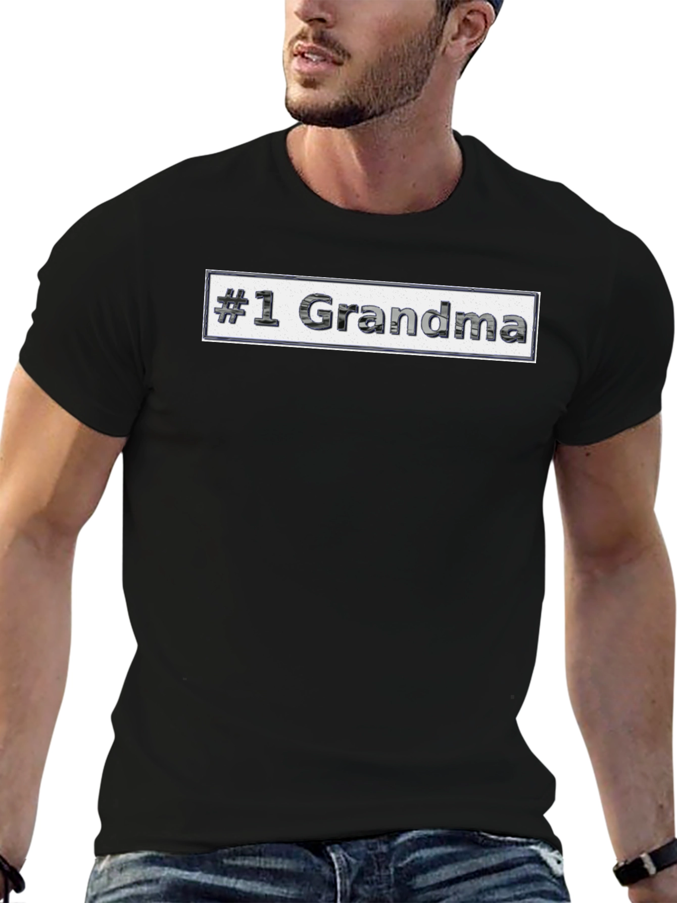 #1 Grandma T-Shirt - Black Novelty Tee