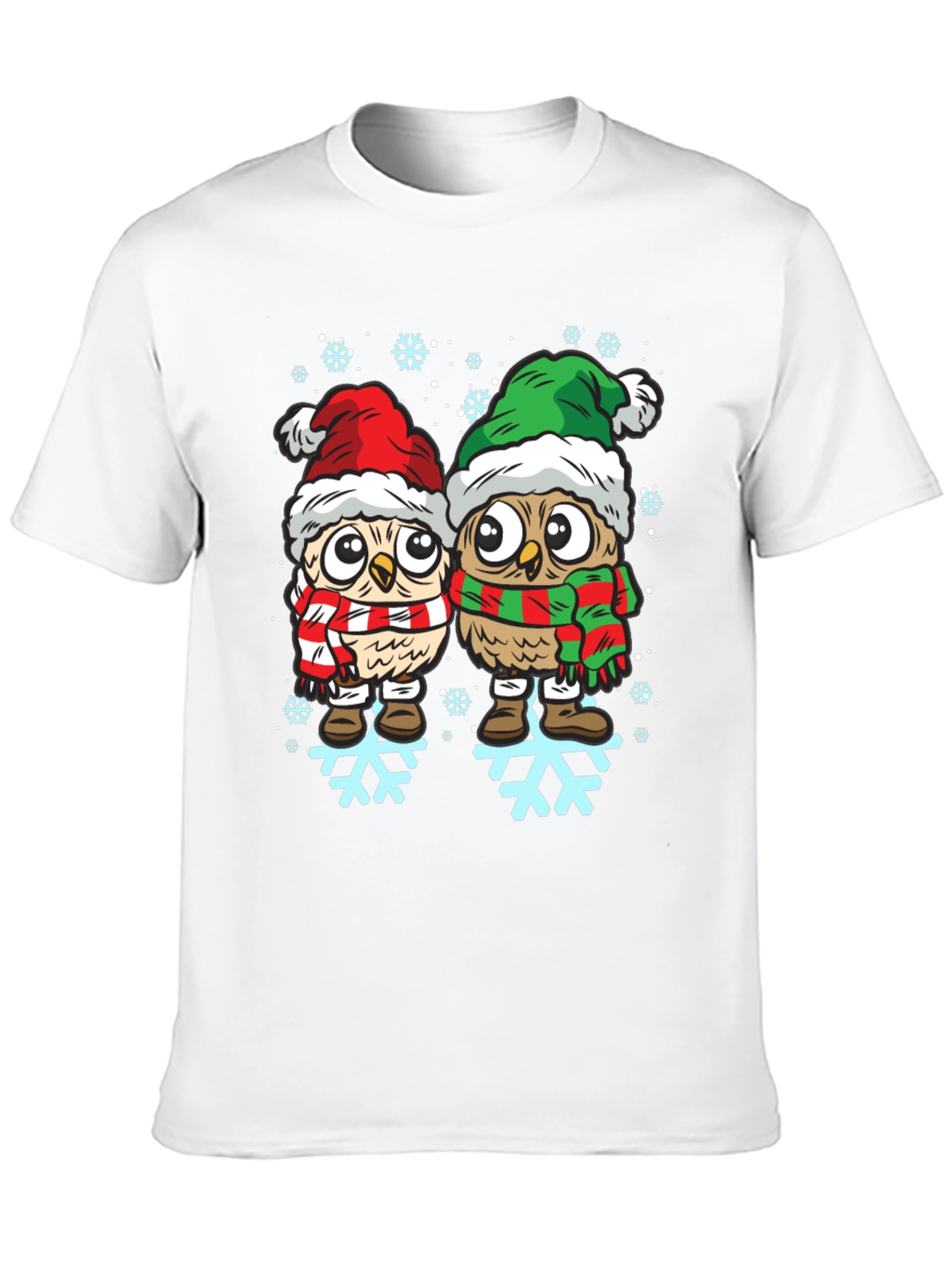 Festive Owl T-Shirt: Christmas Holiday Apparel