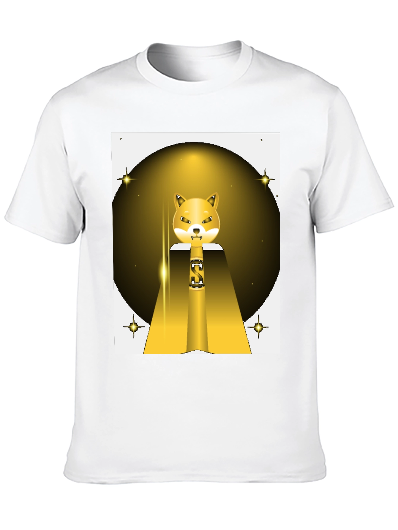 Shiba Inu S Logo T-Shirt - Black Cotton Blend