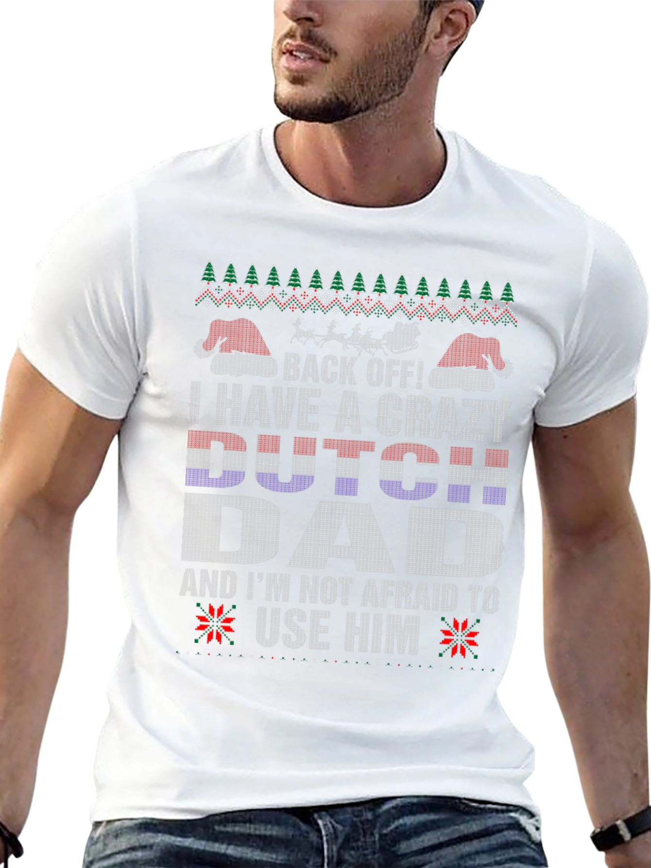 Crazy Dutch Dad Christmas T-Shirt