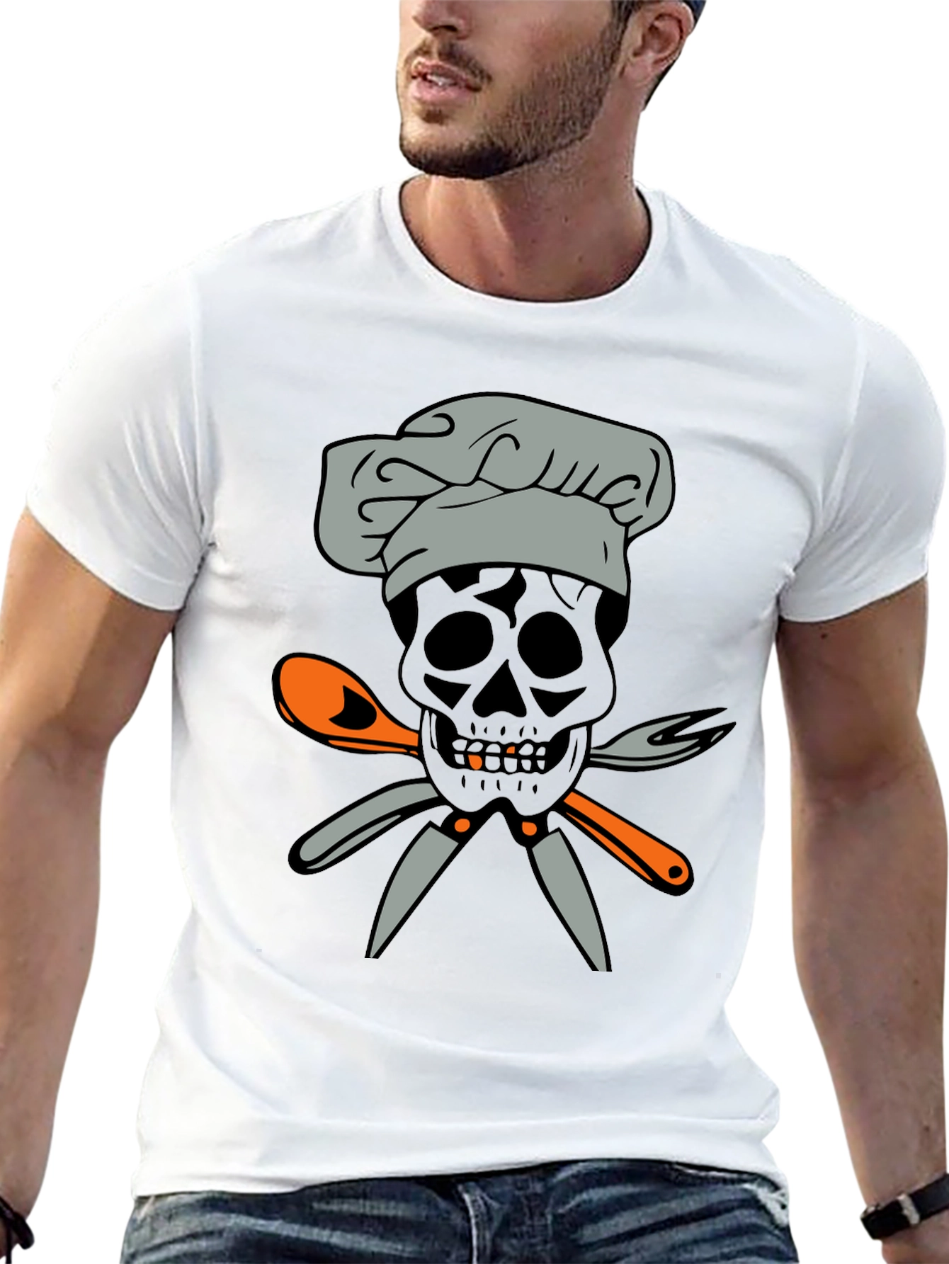 Chef Skull T-Shirt - Culinary Skeleton Tee