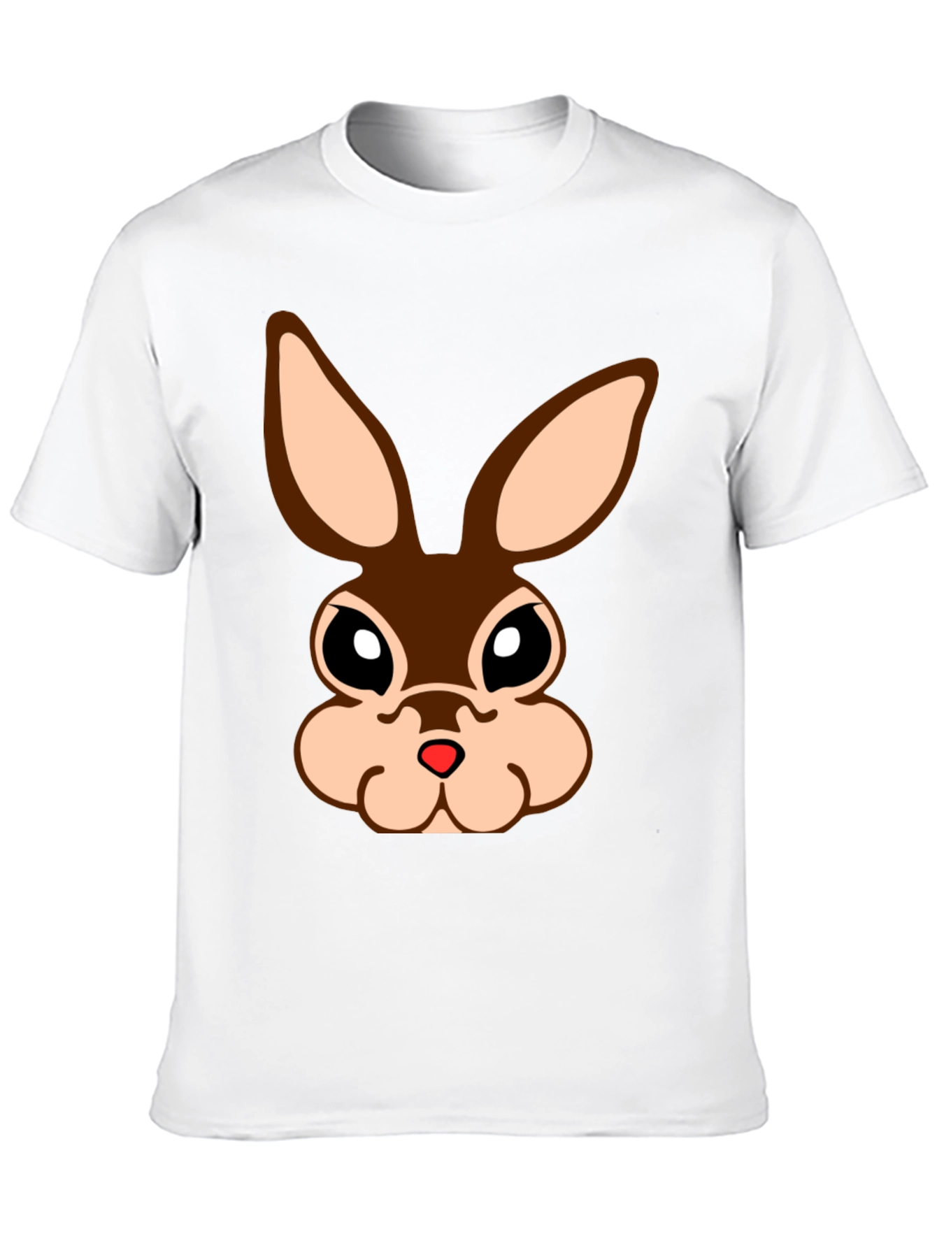 Cute Bunny Face Black T-Shirt