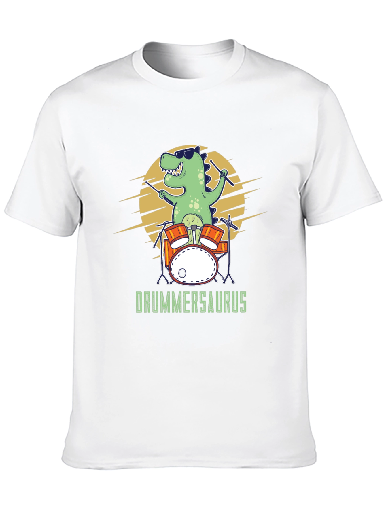Drummersaurus T-Shirt - Funny Dinosaur Drummer Tee