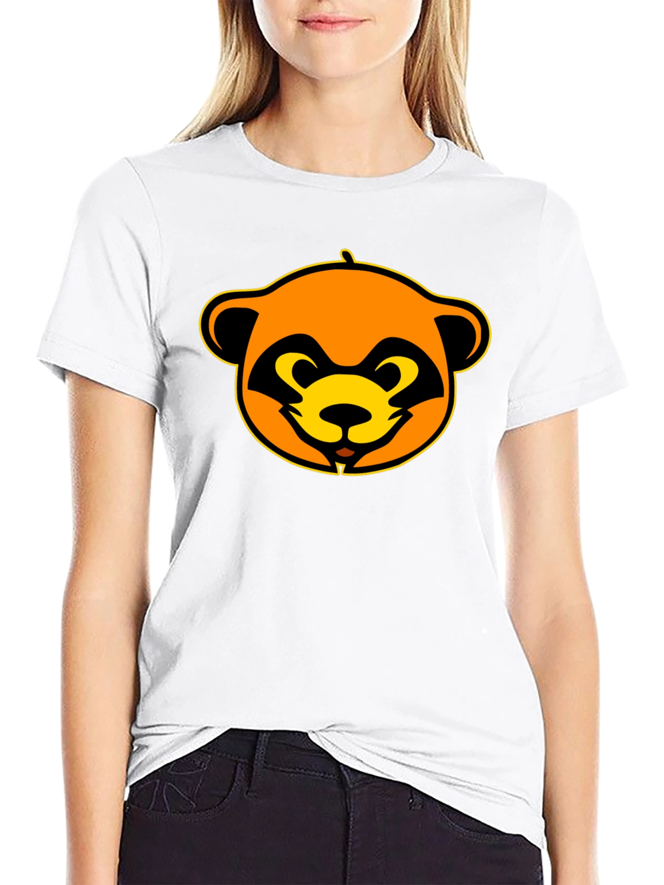 Funky Raccoon Graphic Black T-Shirt