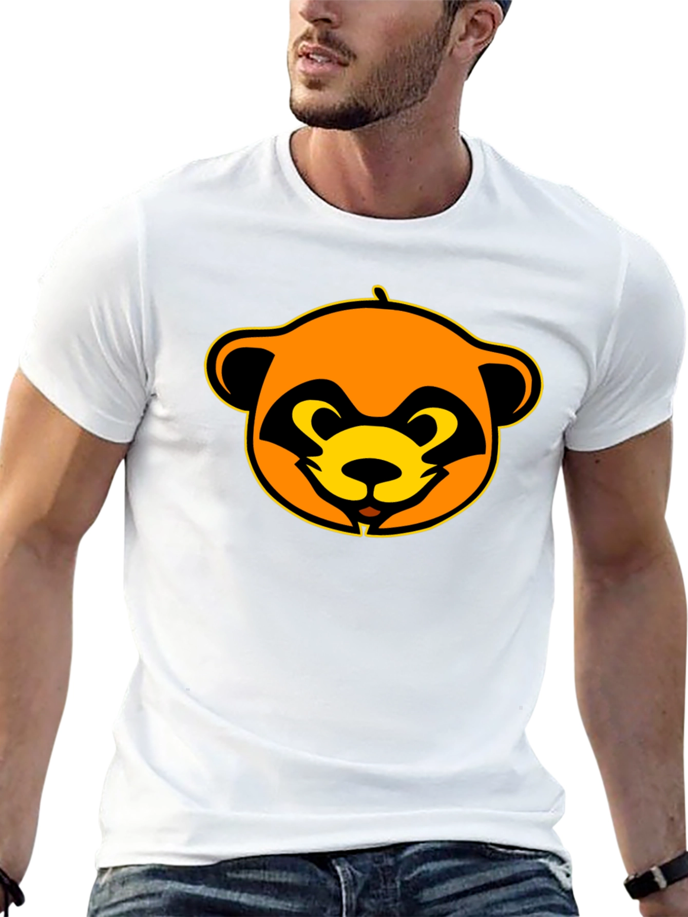Funky Raccoon Graphic Black T-Shirt