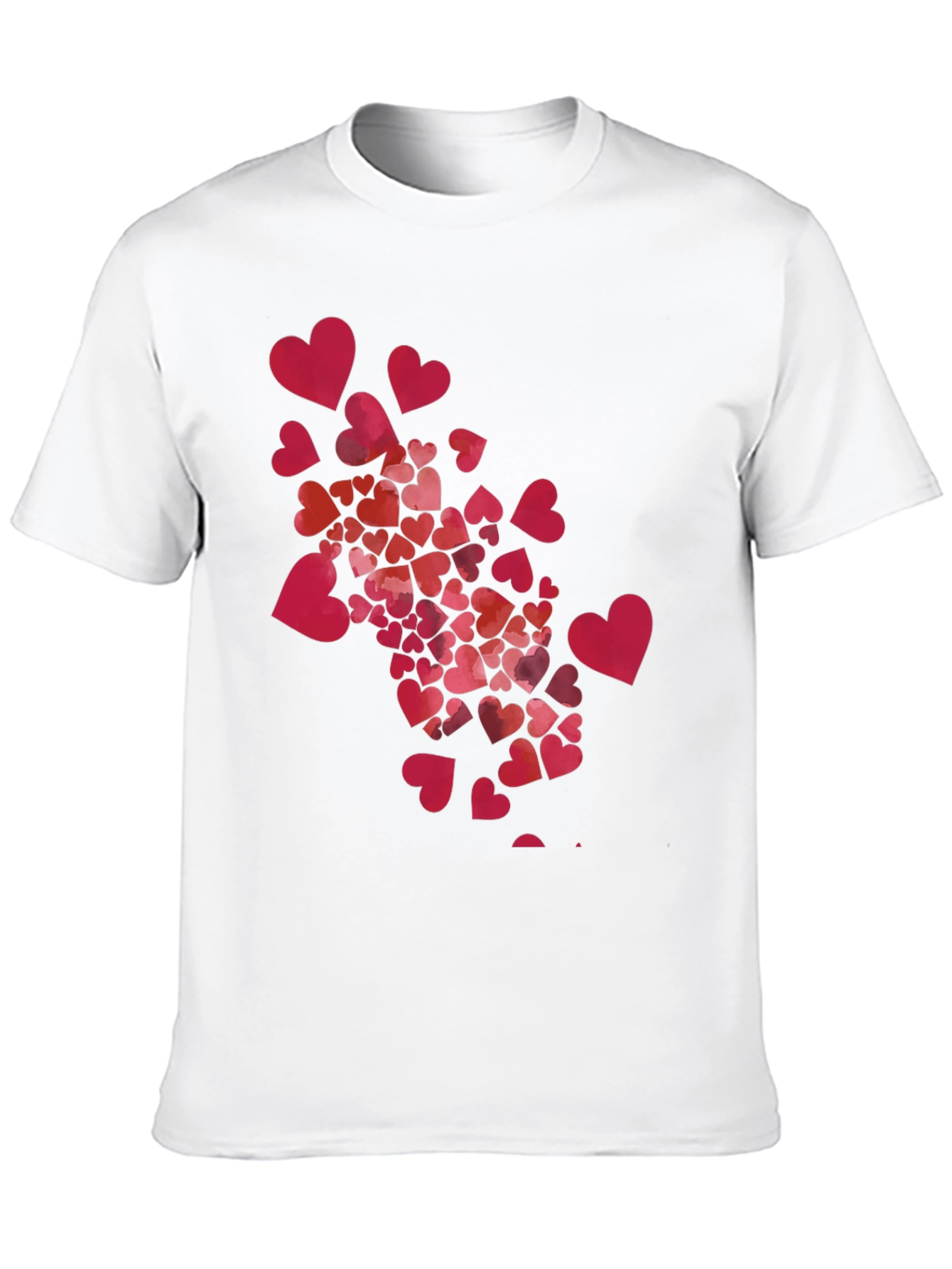 Heart Burst Graphic Black Tee Shirt Valentines Day
