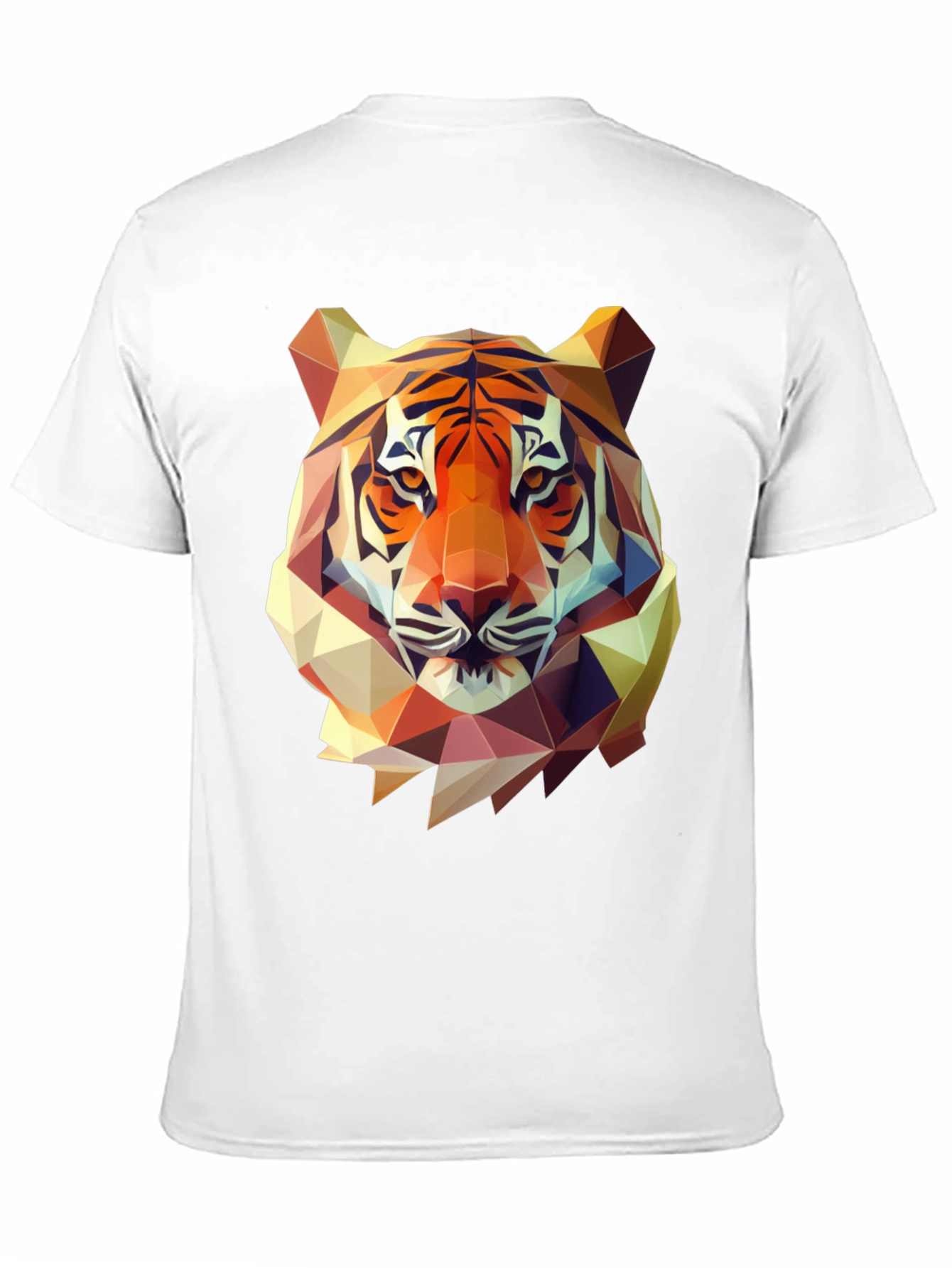 Geometric Tiger Graphic Tee - Mens Black T-Shirt
