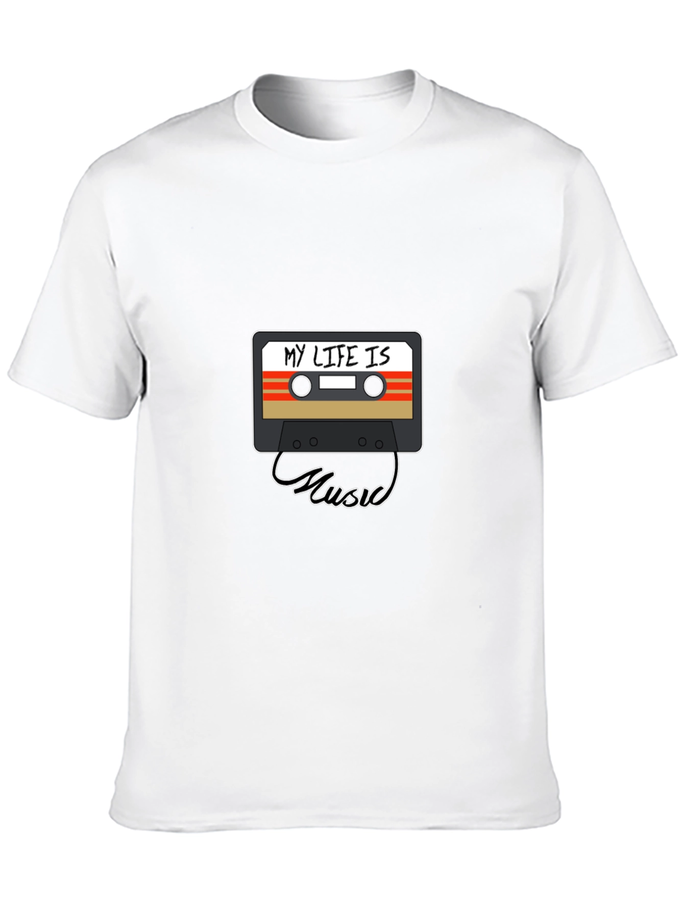 My Life Is Music Cassette Tape Graphic Tee