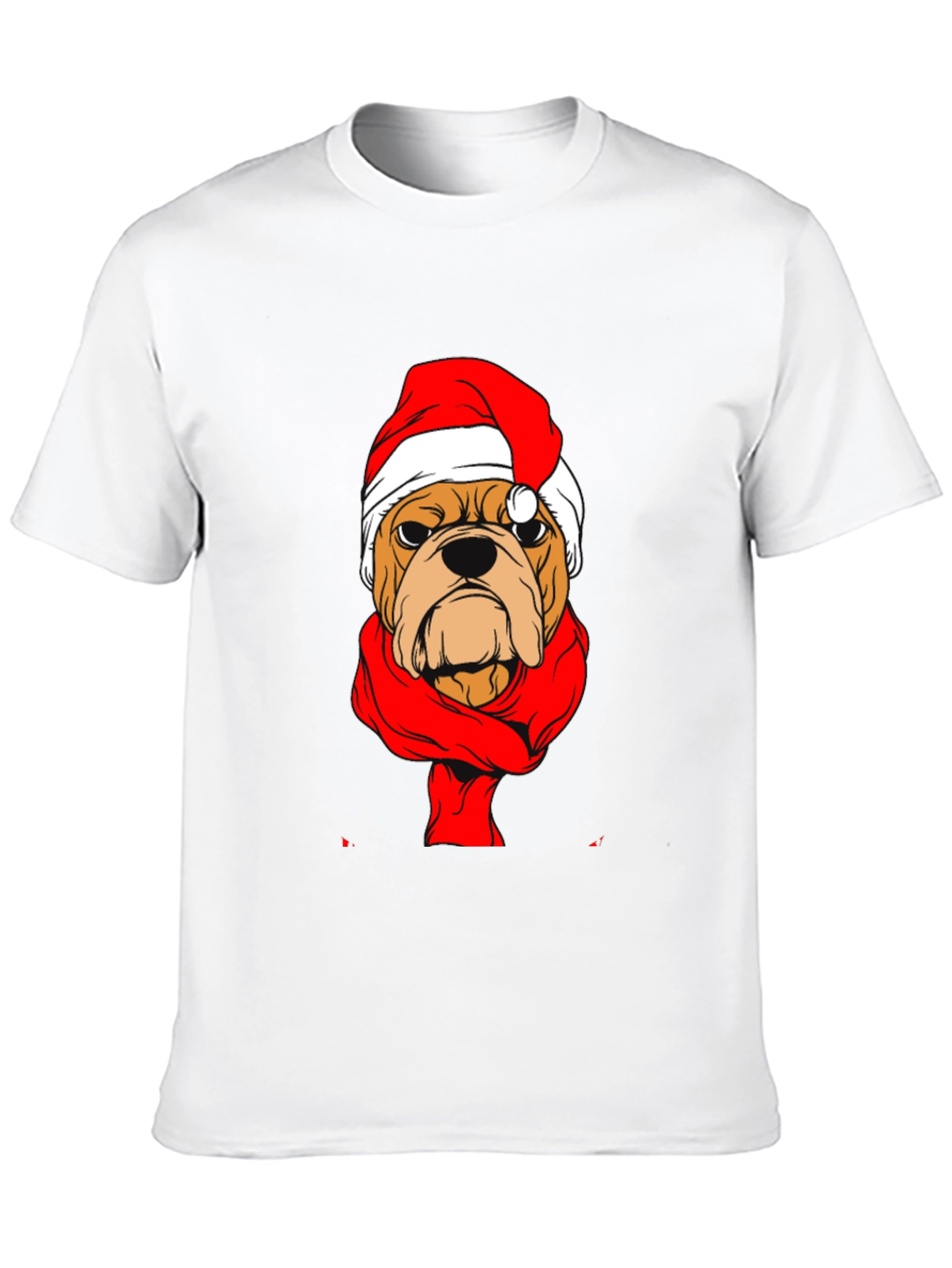 Christmas Bulldog Graphic Tee