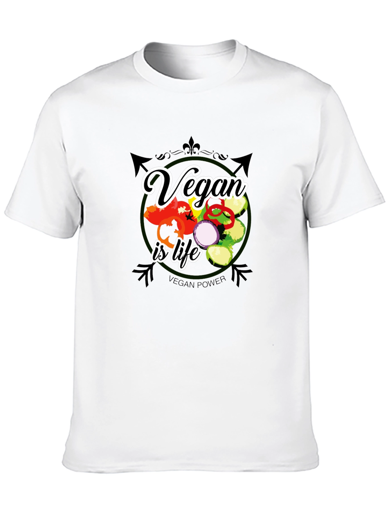 Vegan Is Life T-Shirt - Black Graphic Tee