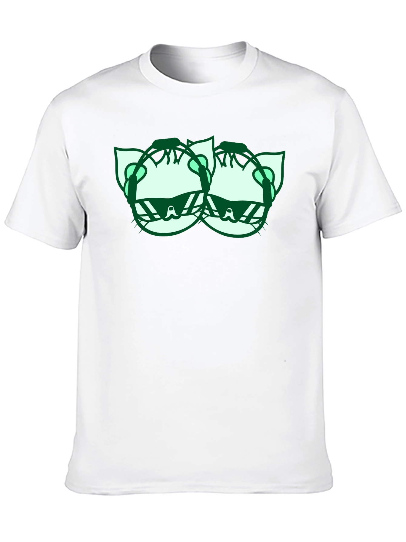 Cool Cat Graphic Tee - Black Cotton Shirt