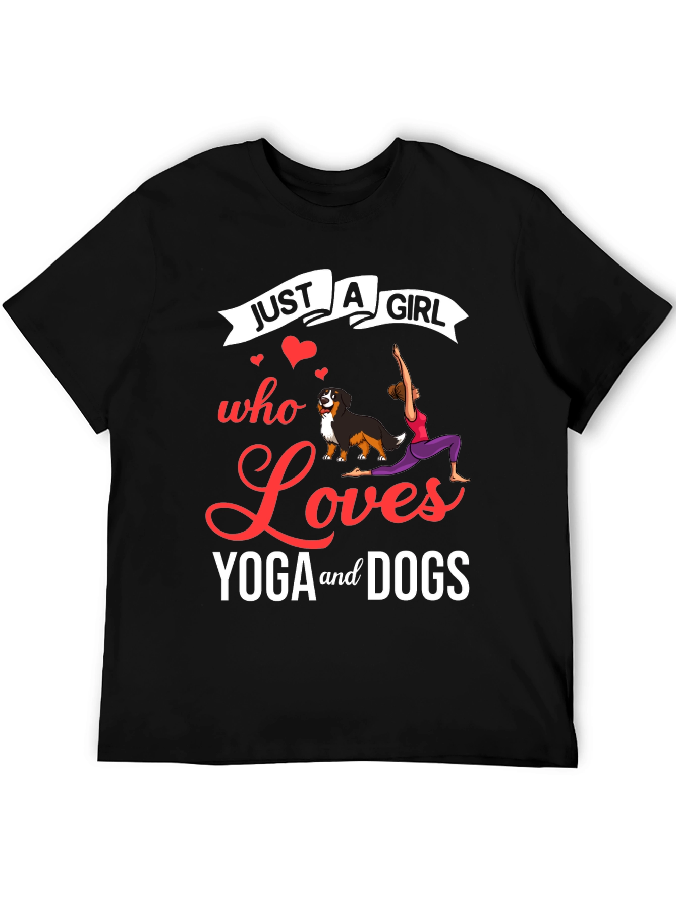 Just A Girl Who Loves Yoga And Dogs T-Shirt