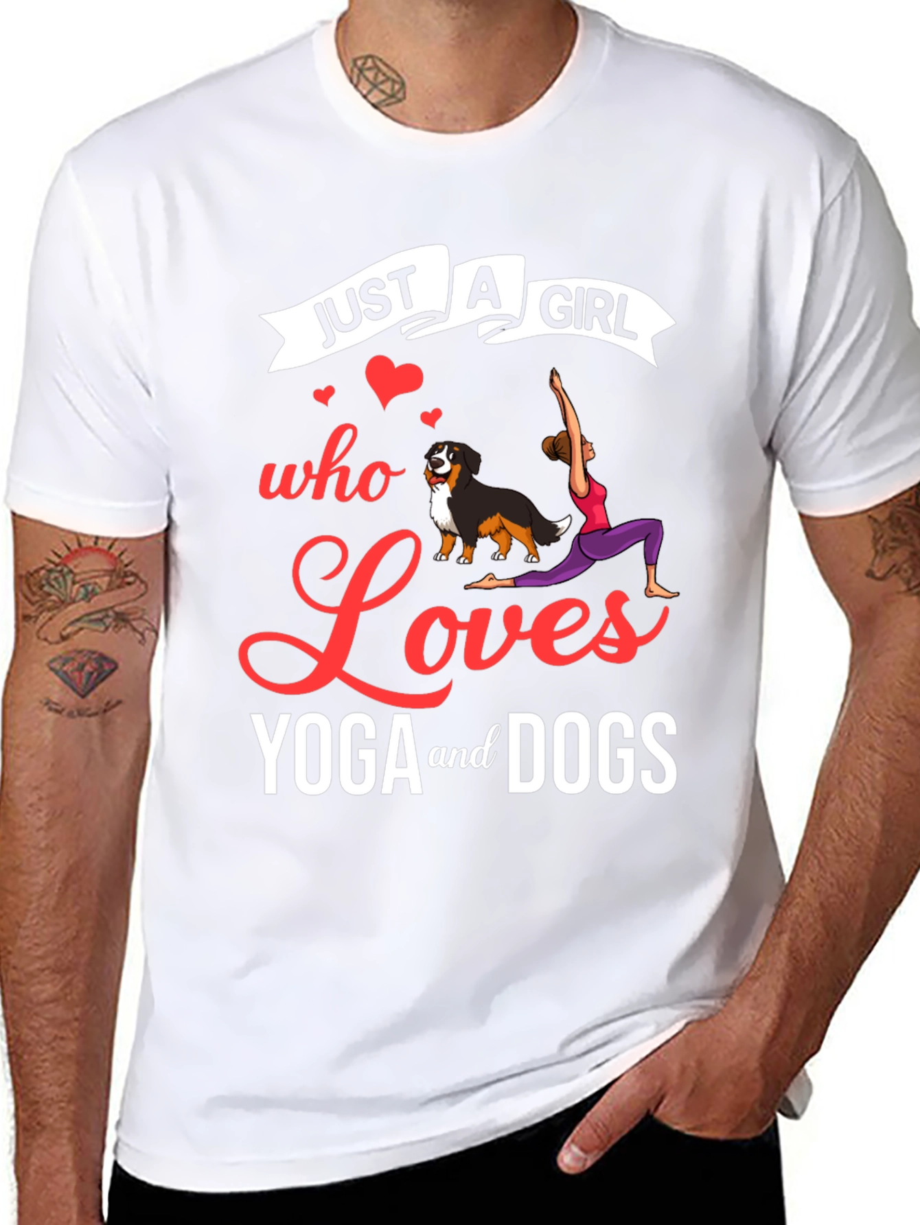 Just A Girl Who Loves Yoga And Dogs T-Shirt