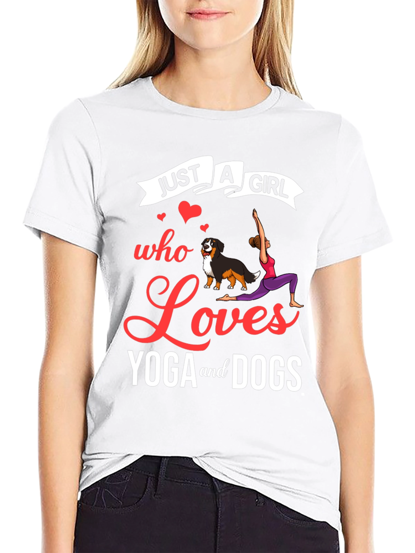 Just A Girl Who Loves Yoga And Dogs T-Shirt