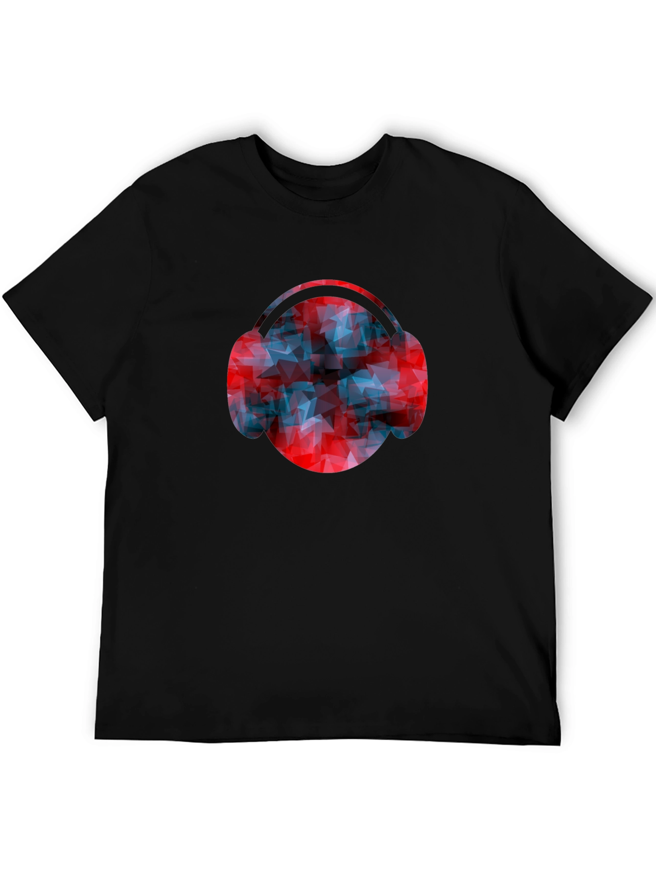 Abstract Headphones Graphic Tee - Modern Design