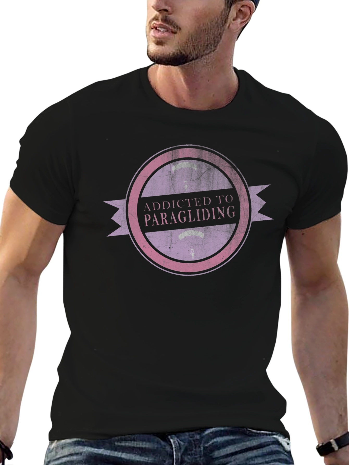 Addicted to Paragliding Graphic T-Shirt