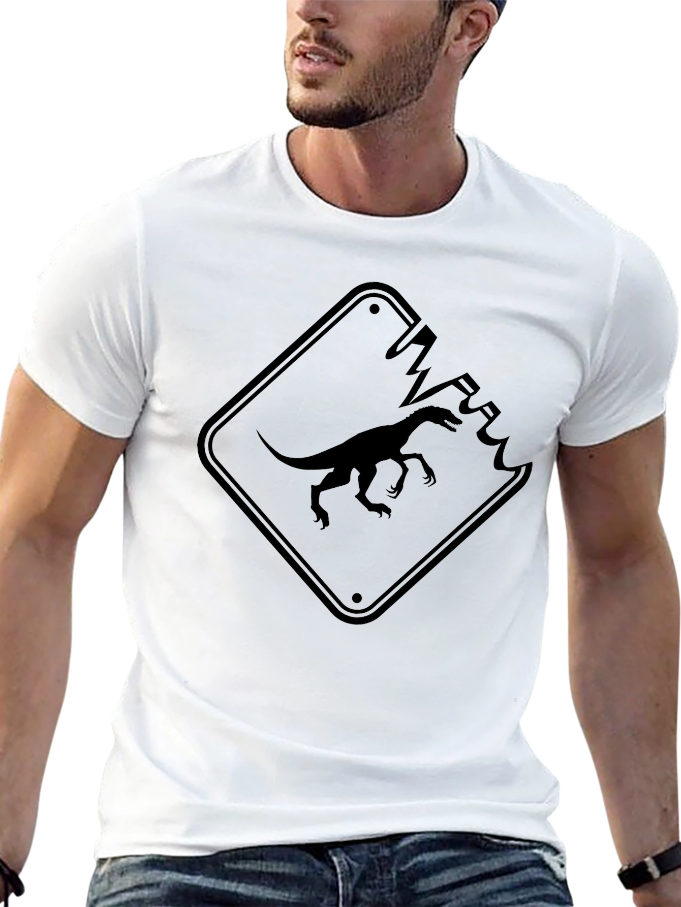 Dinosaur Sign T-Shirt - Graphic Tee