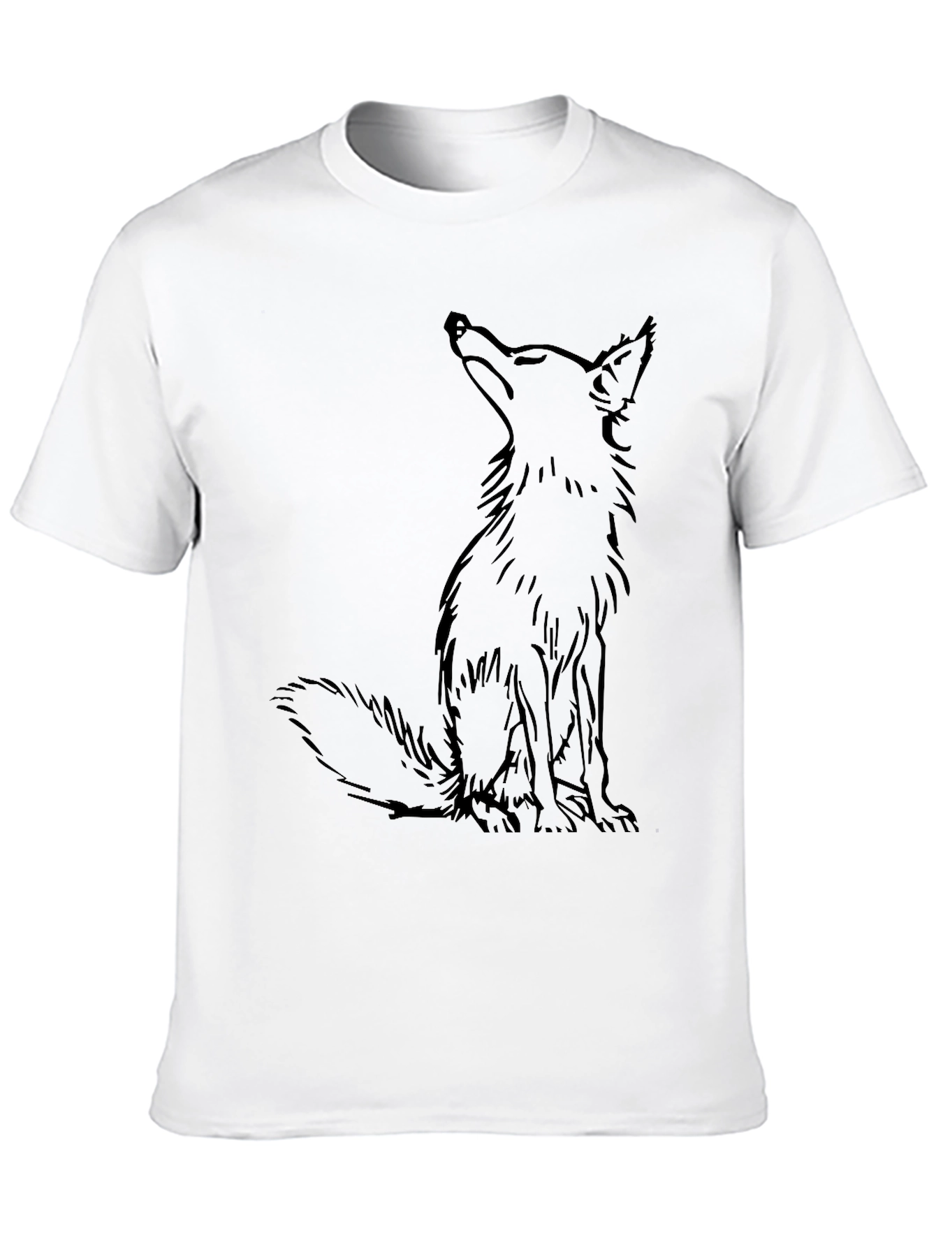 Black Fox Graphic Tee - Stylish Mens T-Shirt